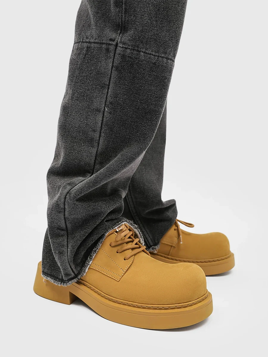 Nubuck Chunky Derby Shoes - Image 4