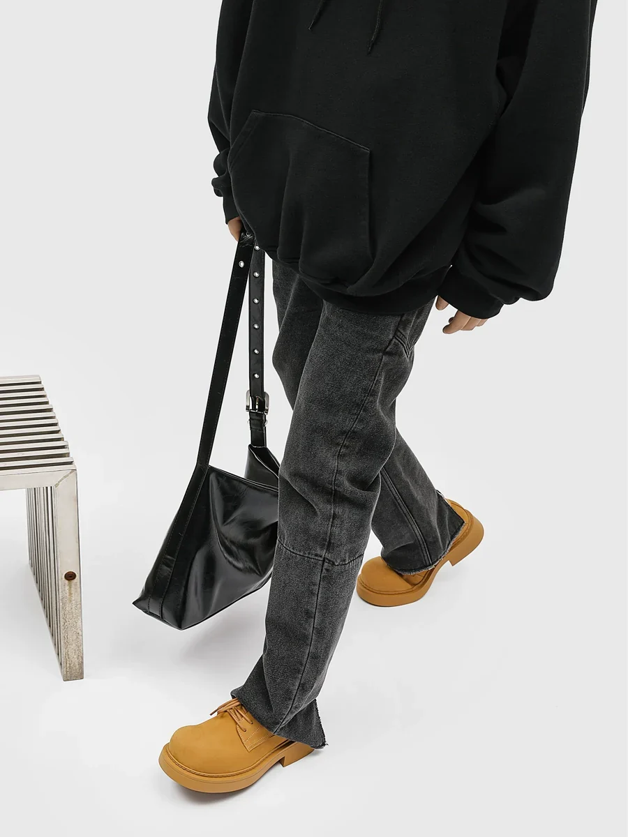 Nubuck Chunky Derby Shoes - Image 5