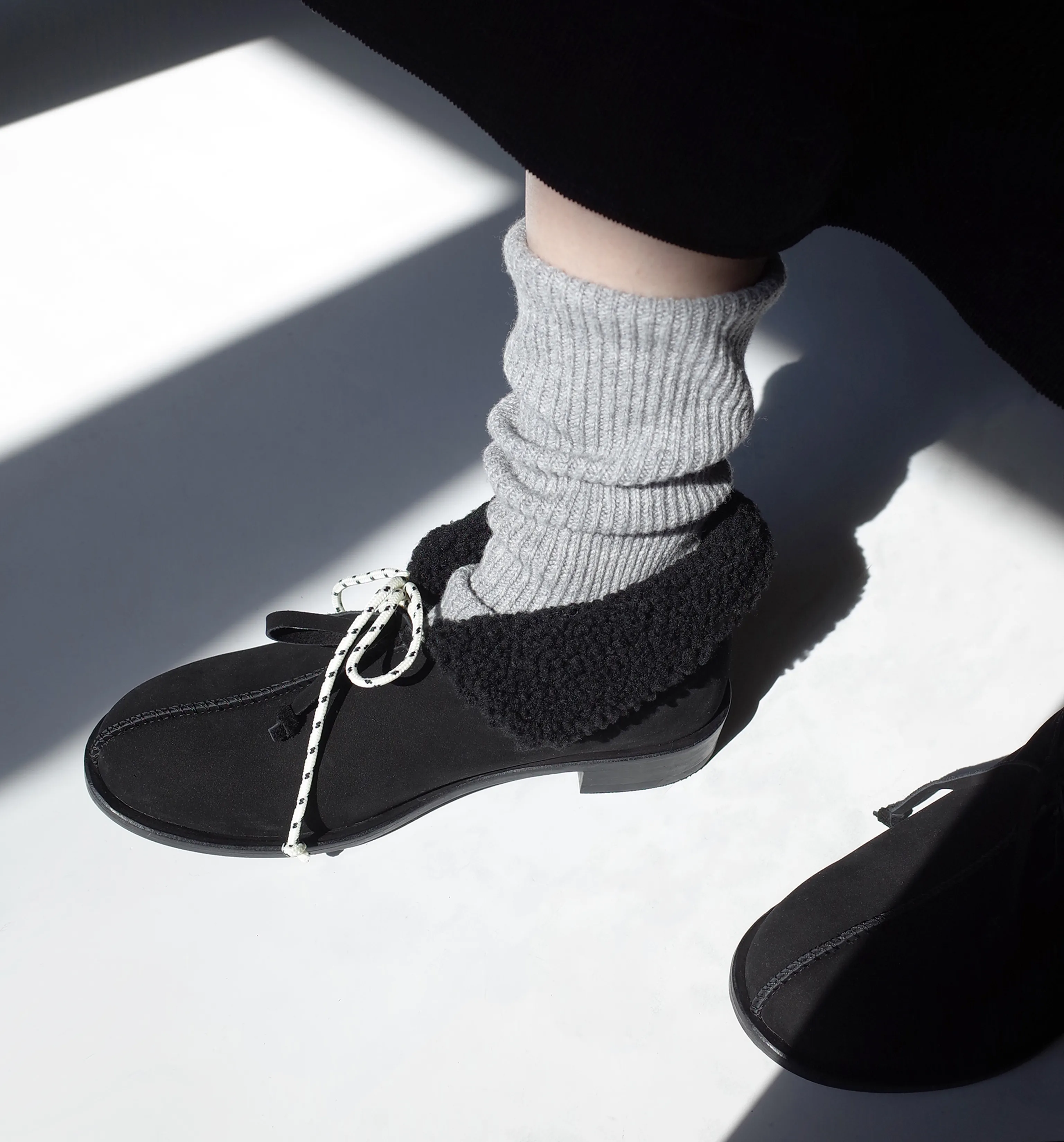 Nubuck Fold-Over Shearling Ankle Boots - Image 6