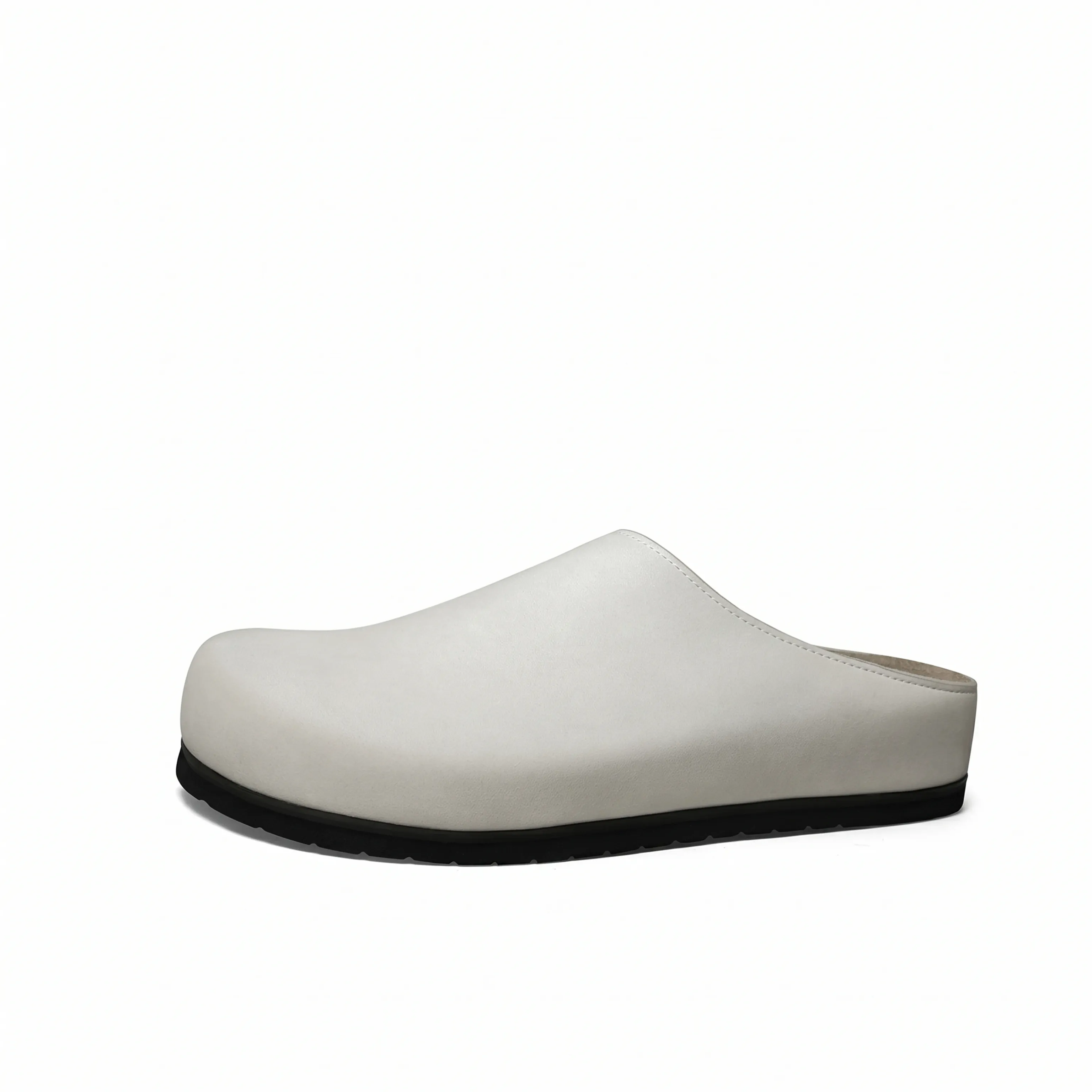 Nubuck Leather Closed-Toe Mule - Image 3