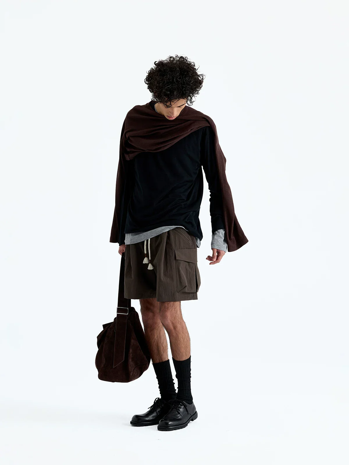 Nylon-Cotton Cargo Shorts