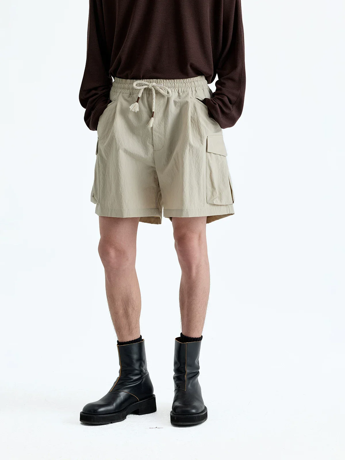 Nylon-Cotton Cargo Shorts - Image 4