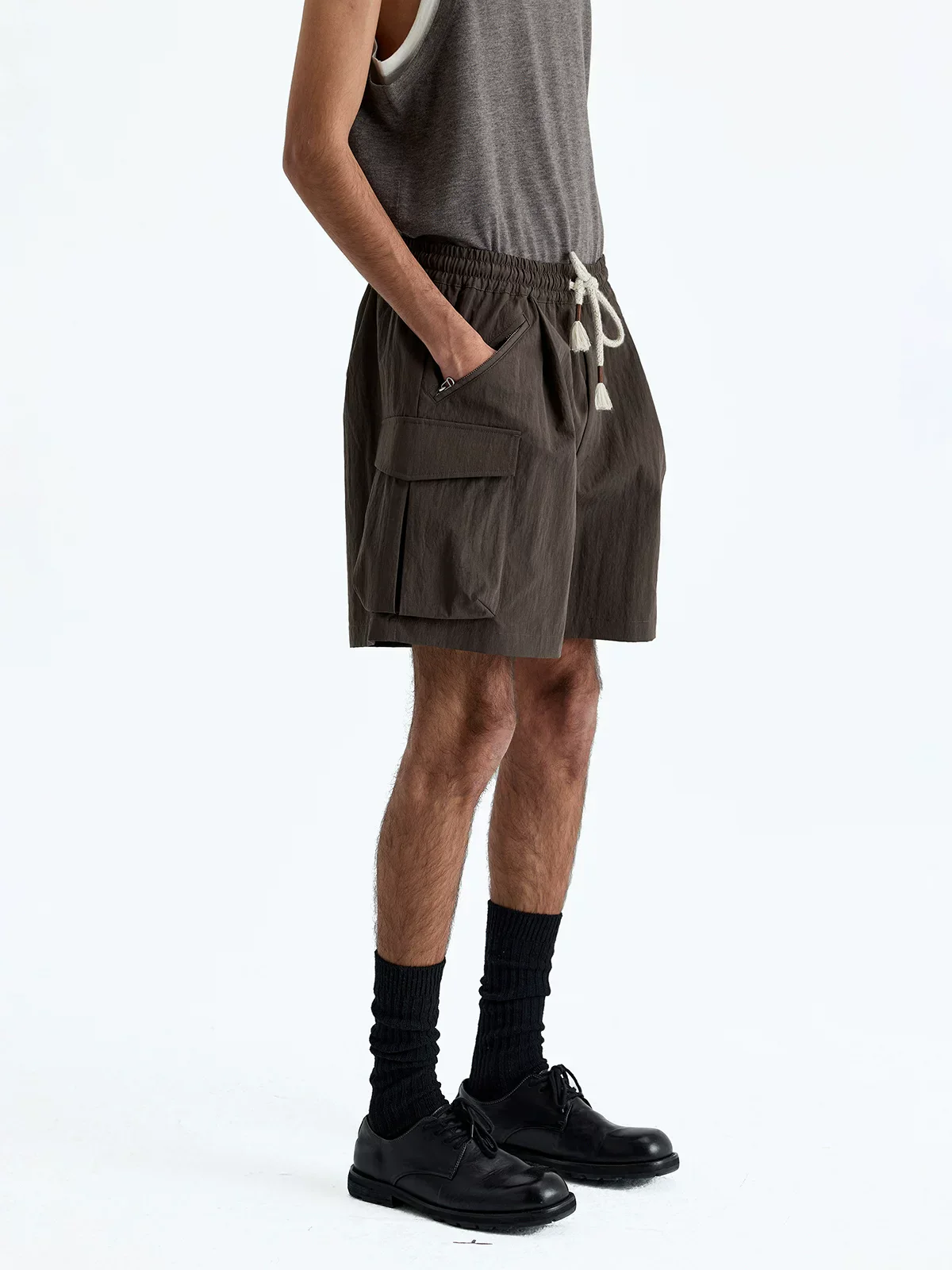 Nylon-Cotton Cargo Shorts - Image 5