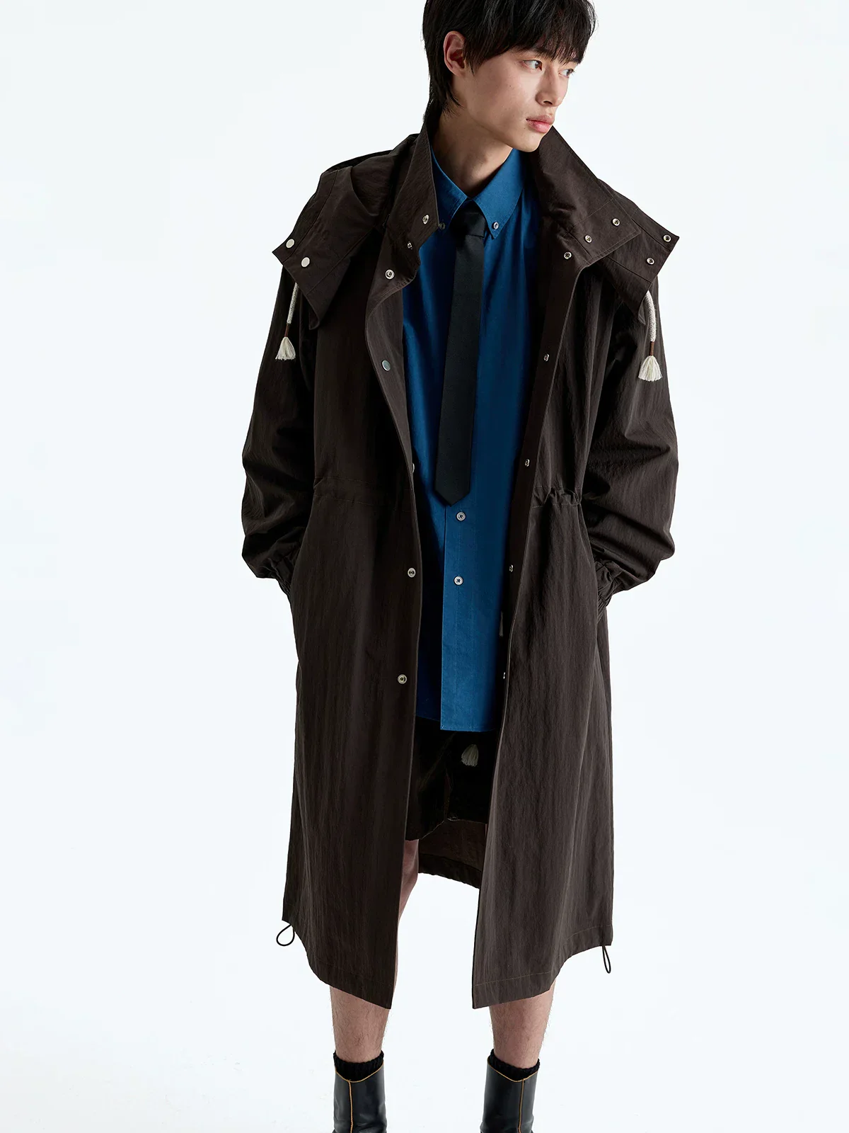 Nylon-Cotton Long Hooded Parka - Image 2