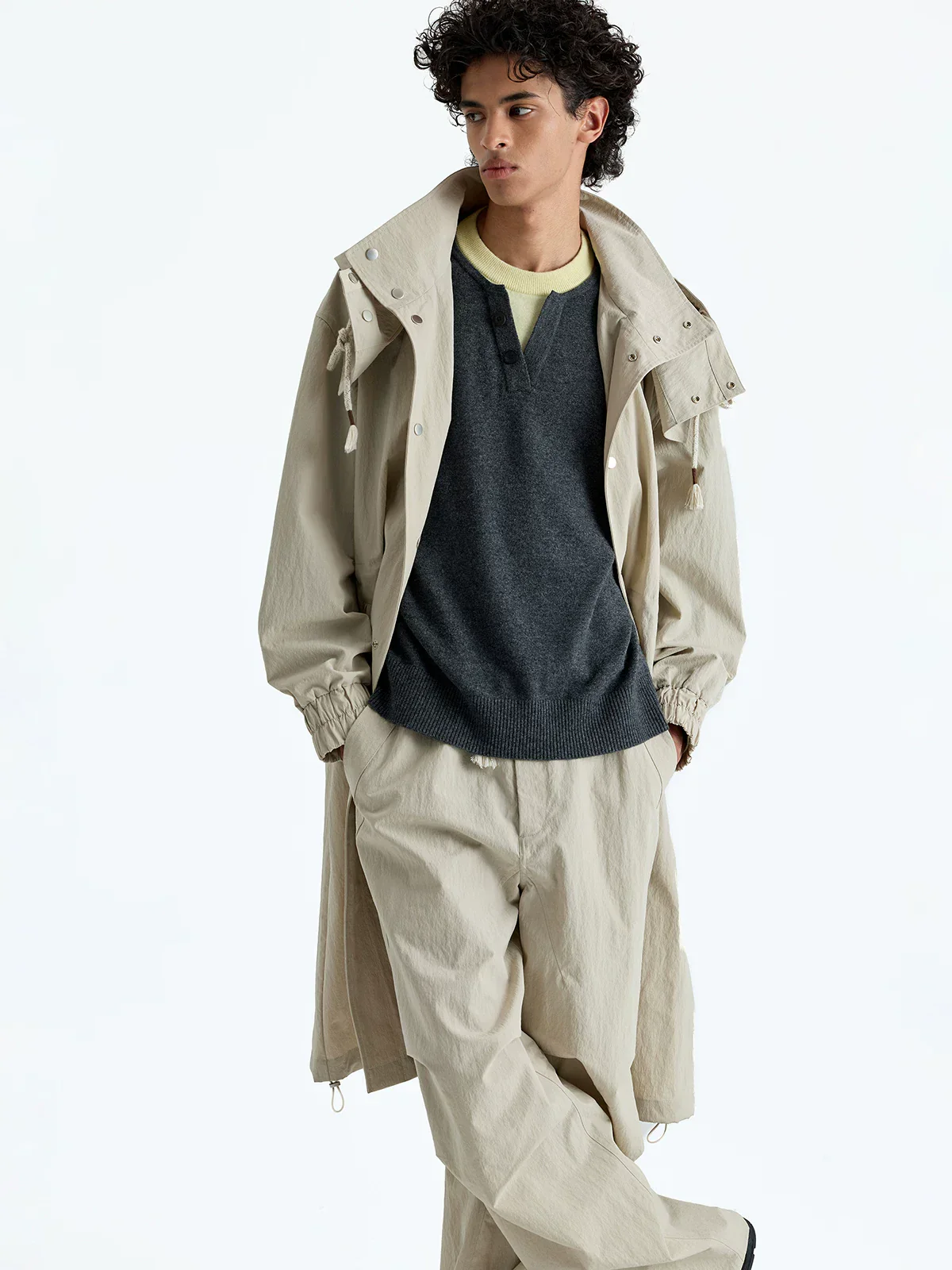 Nylon-Cotton Long Hooded Parka - Image 4