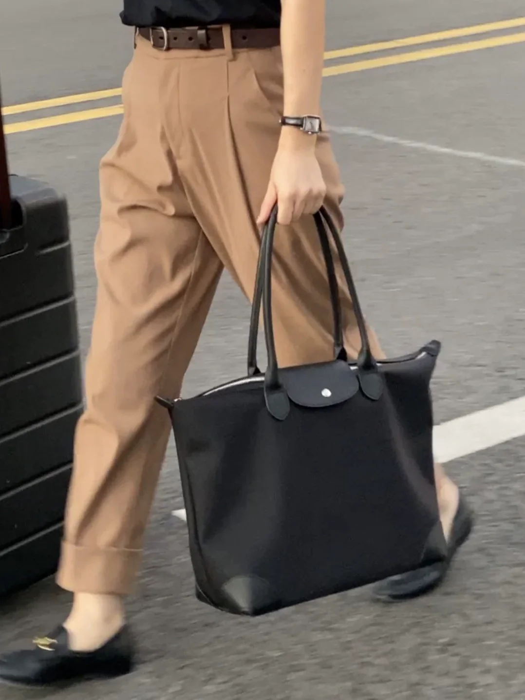 Nylon & Leather Tote - Image 11