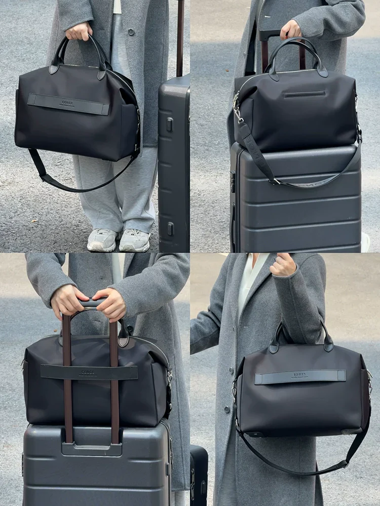 Nylon & Leather Tote - Image 13