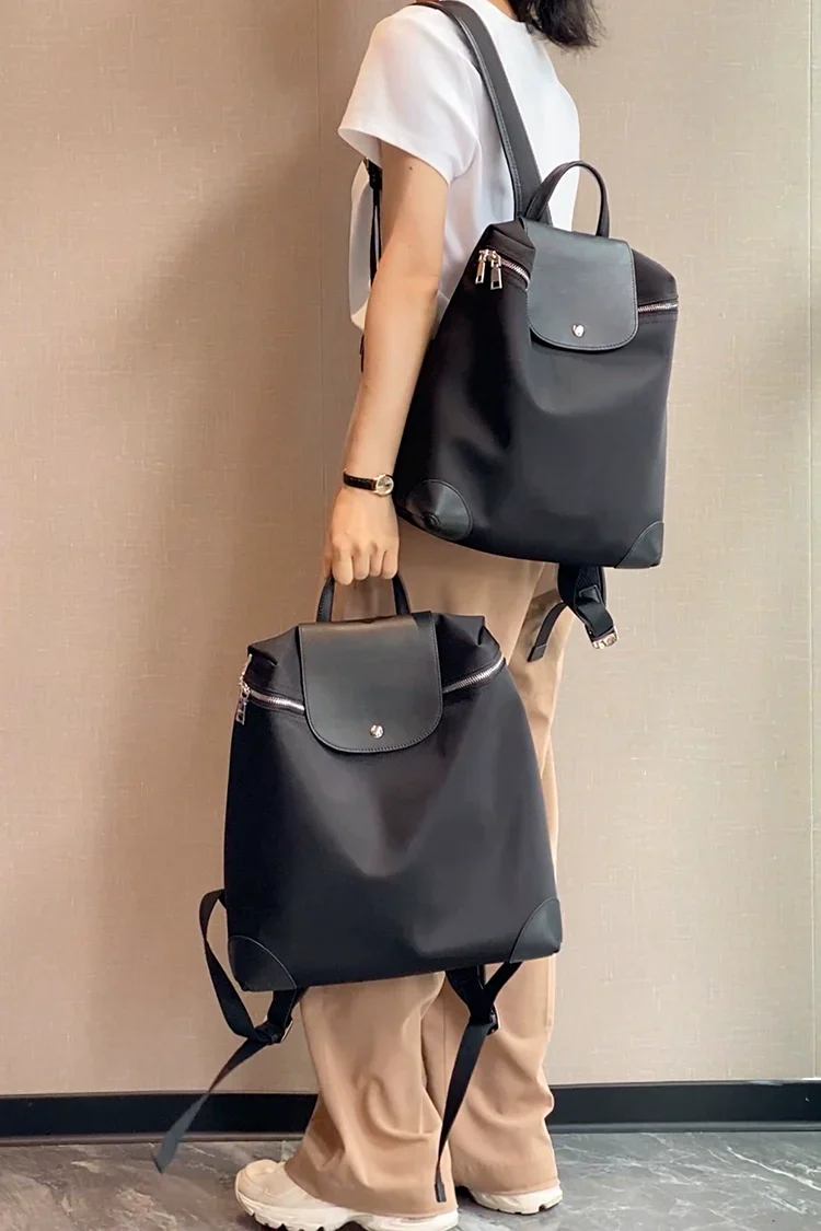 Nylon & Leather Tote - Image 17
