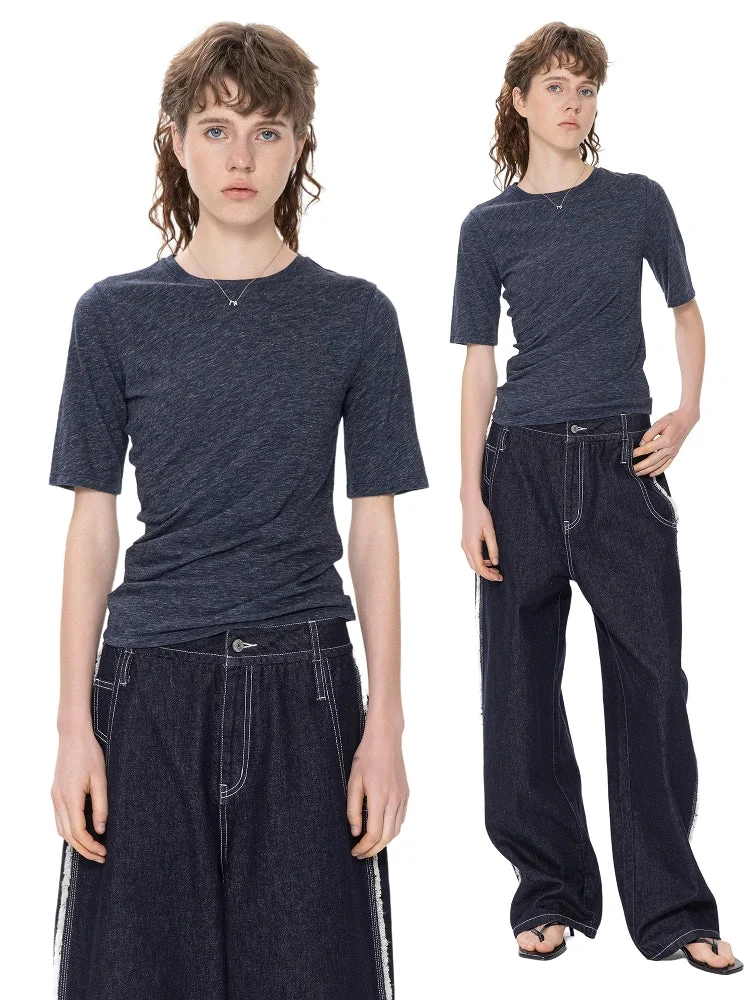 Oblique Wrinkle Tee - Image 2