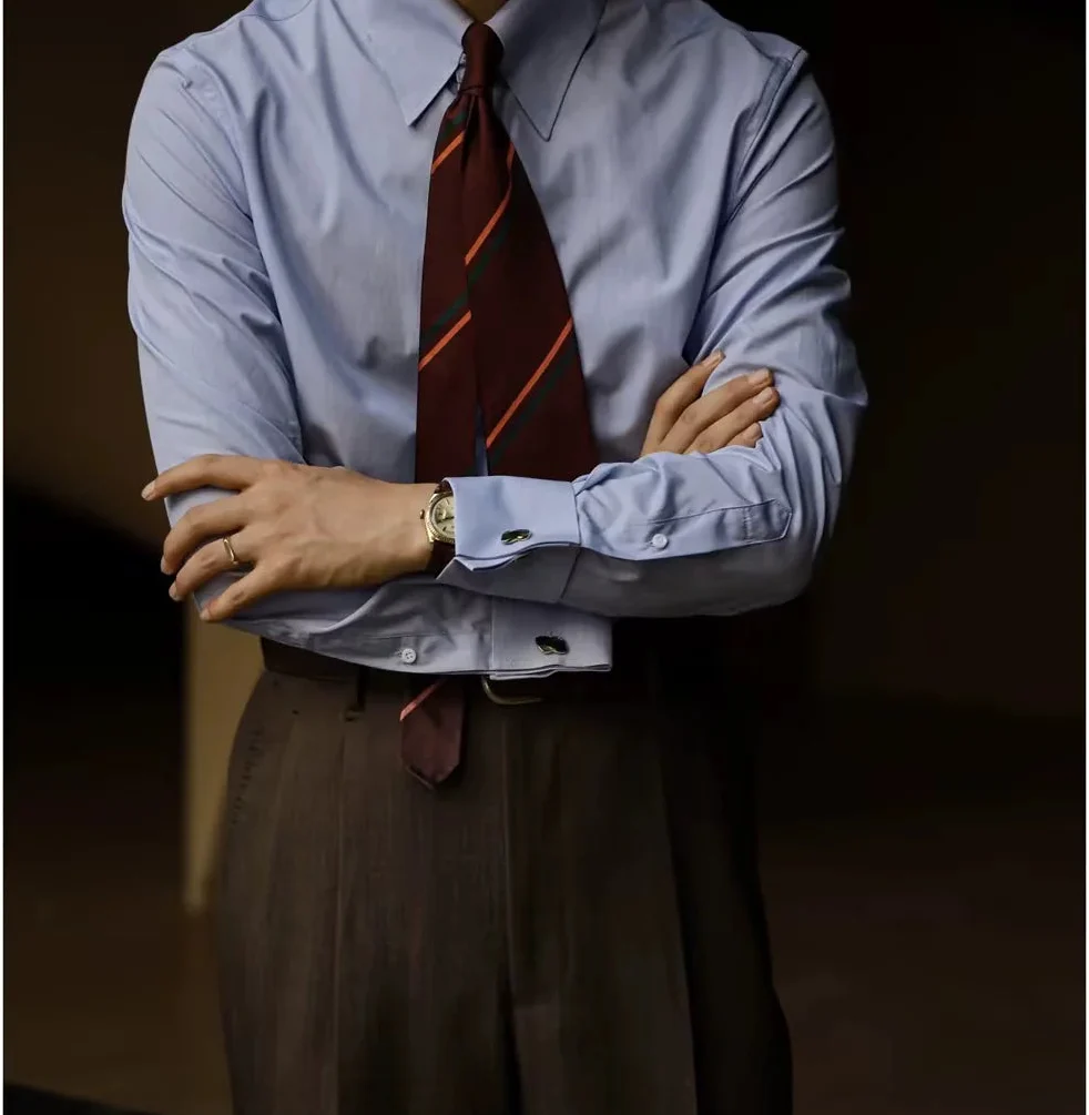 Ocean Blue Cotton Dress Shirt - Image 2