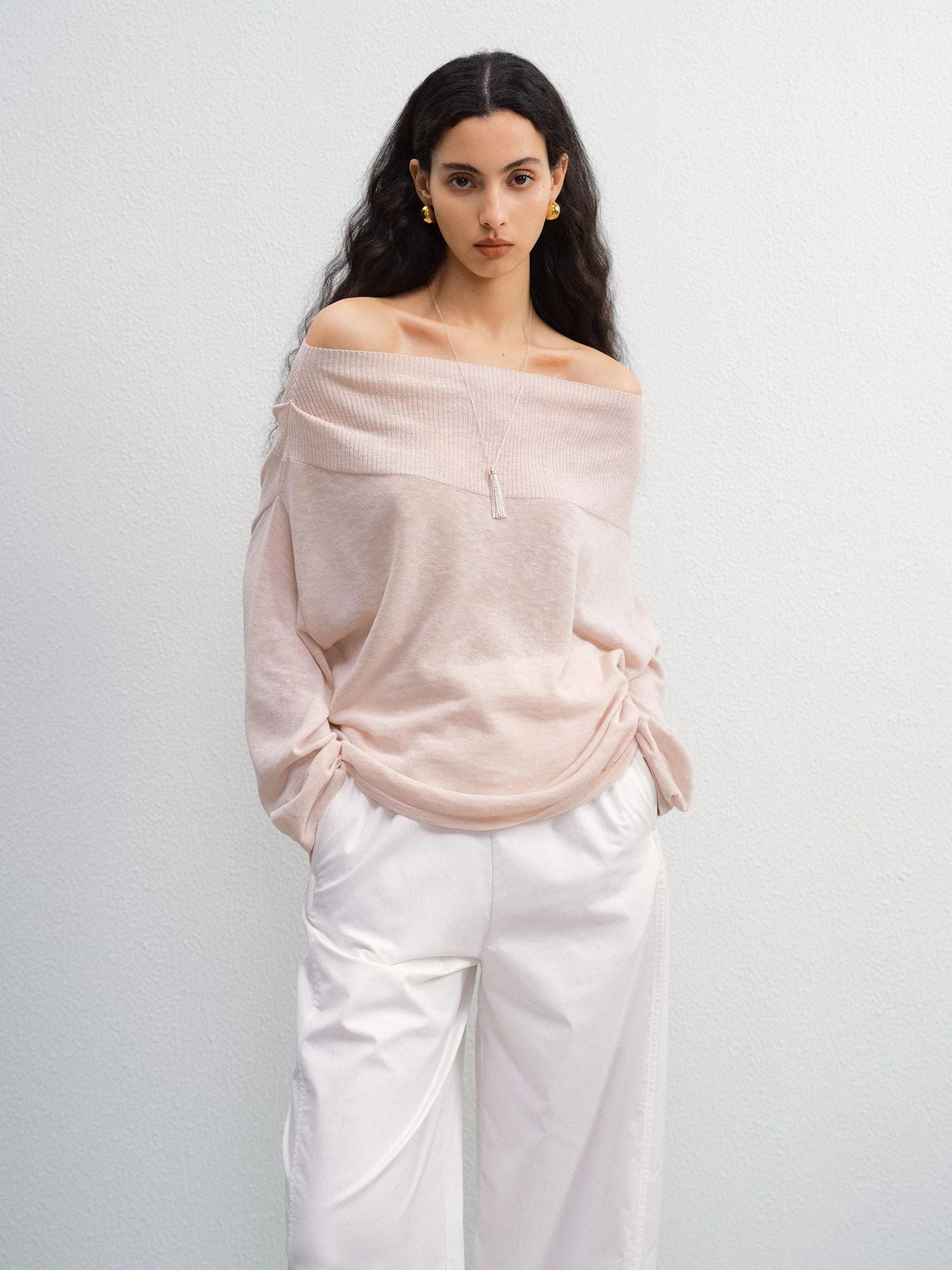 Off-Shoulder Knit Top - Image 3