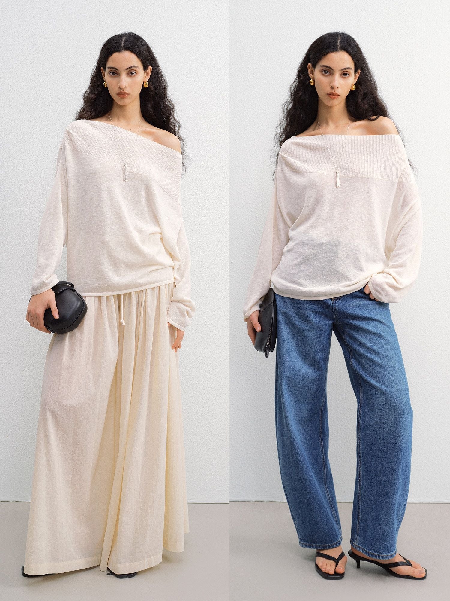 Off-Shoulder Knit Top - Image 4
