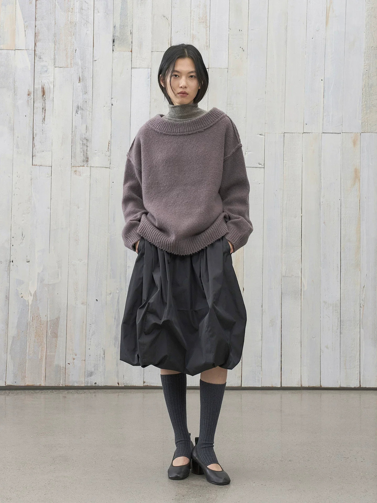 Off-Shoulder Ribbed Sweater