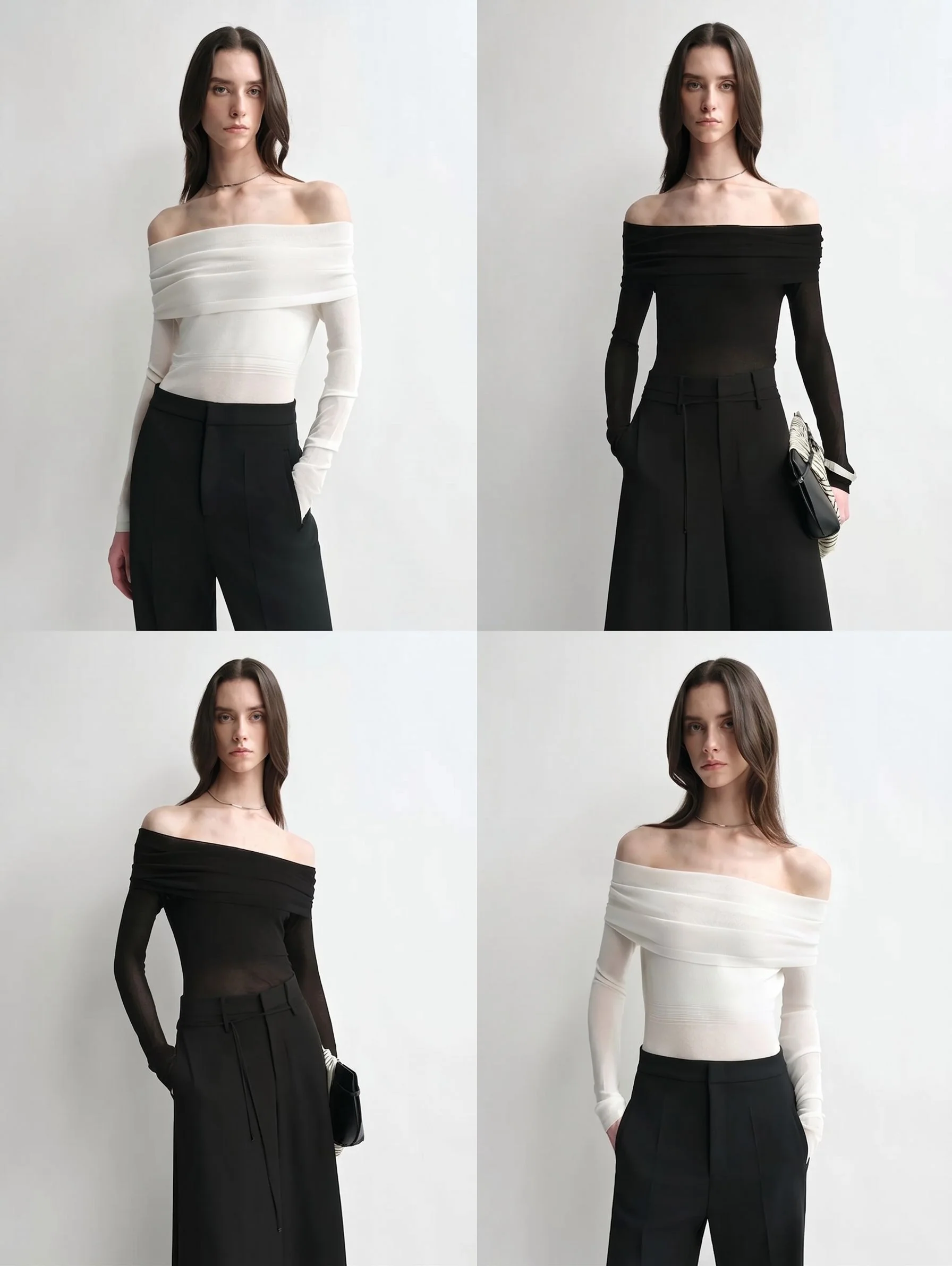Off-Shoulder Sheer Top - Image 2