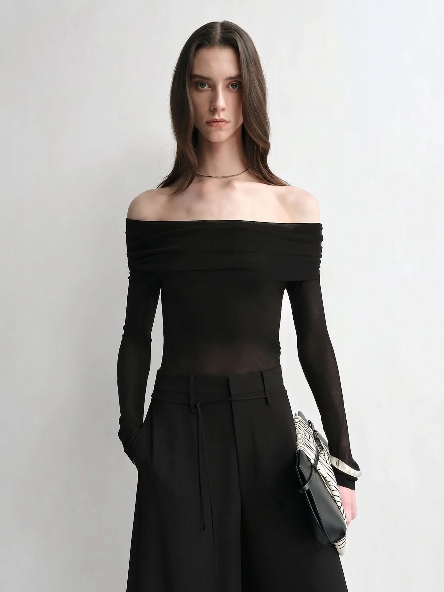 Off-Shoulder Sheer Top - Image 7