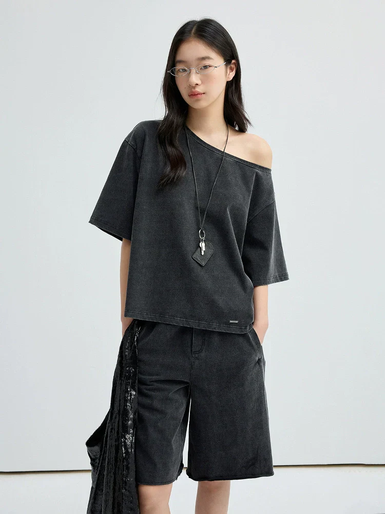 Off-Shoulder Tee & Bermuda Shorts Set - Image 5