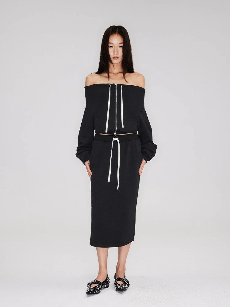 Off-Shoulder Zip Set - Image 2