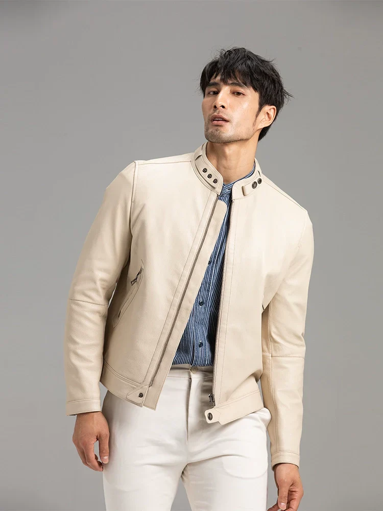 Off-White Goatskin Stand-Collar Jacket - Image 2