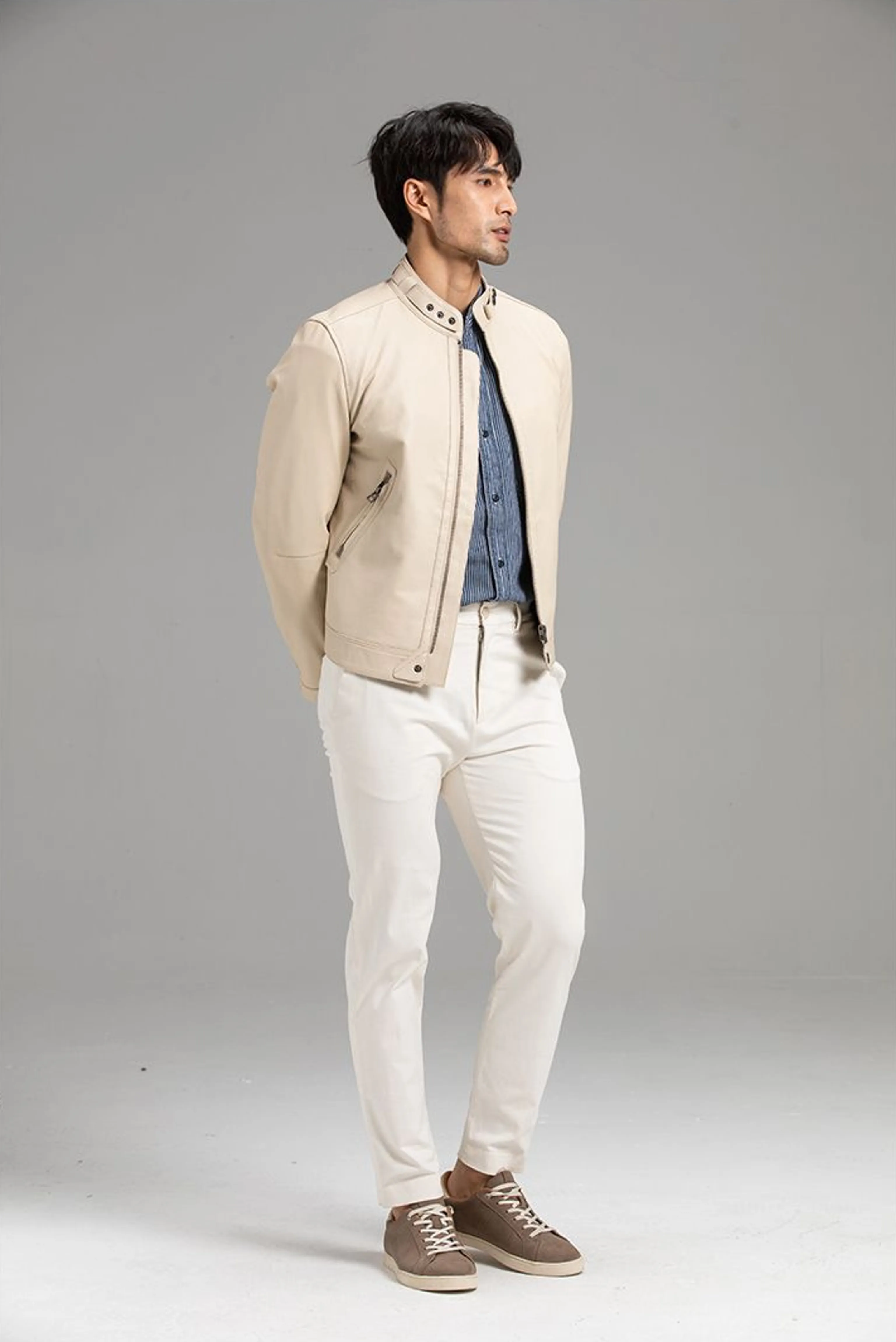 Off-White Goatskin Stand-Collar Jacket - Image 6