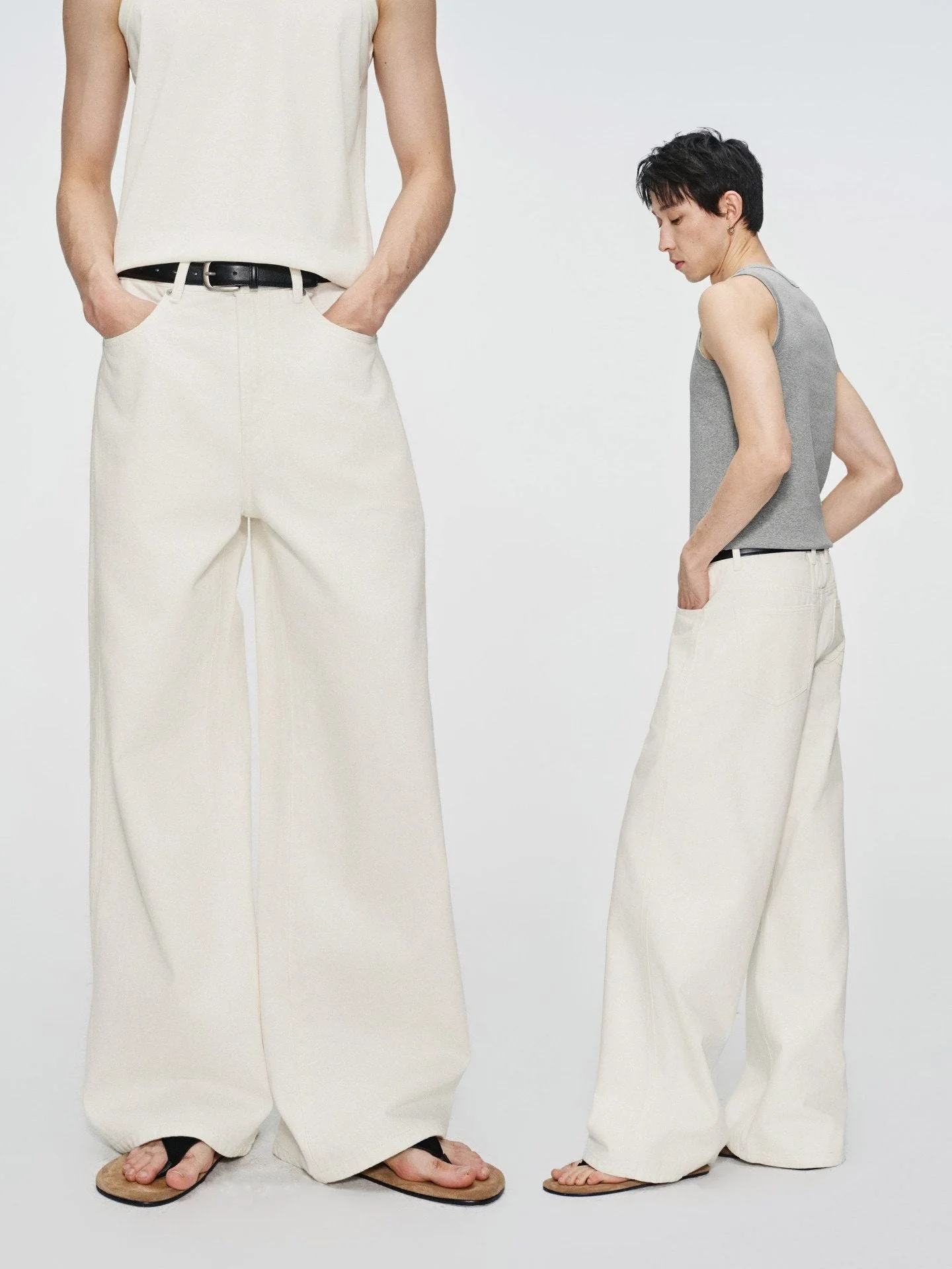 Off-White Wide-Leg Jeans