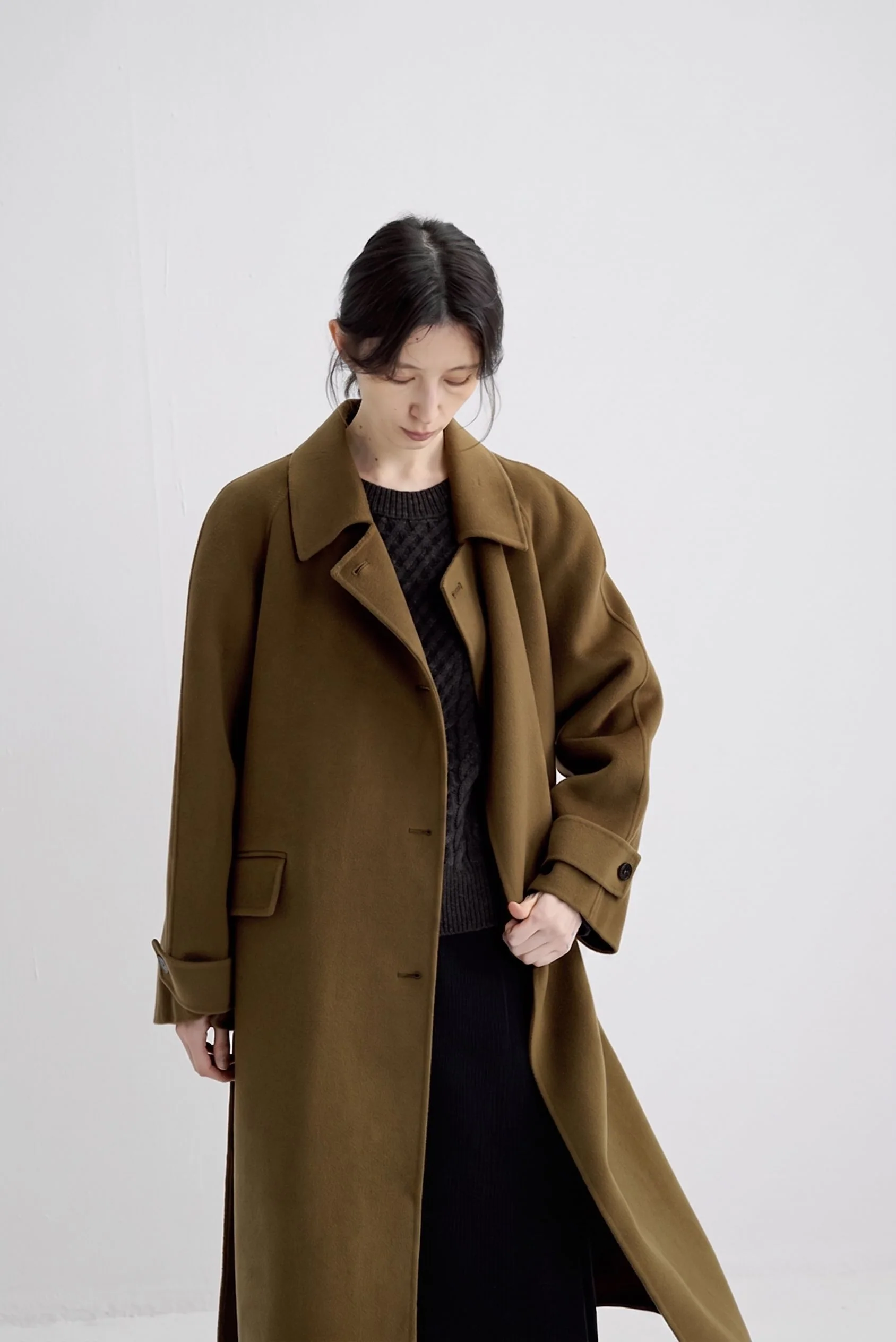 Offset Button Coat