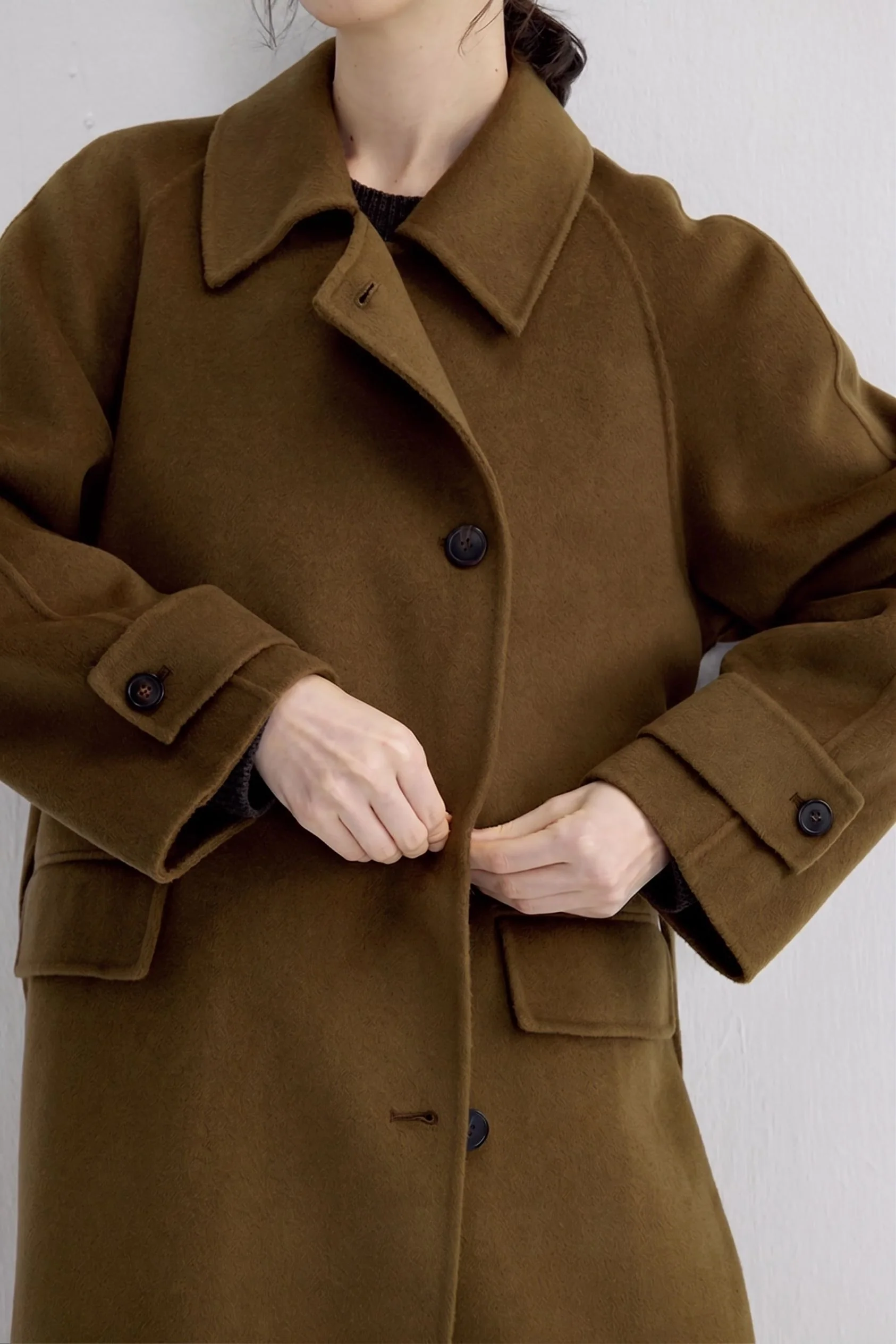Offset Button Coat - Image 3
