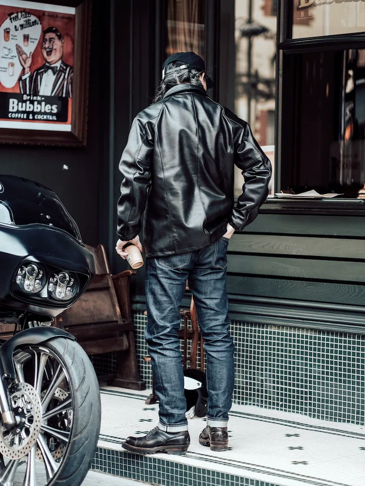 Oil-Waxed Calfskin Coach Jacket - Image 2