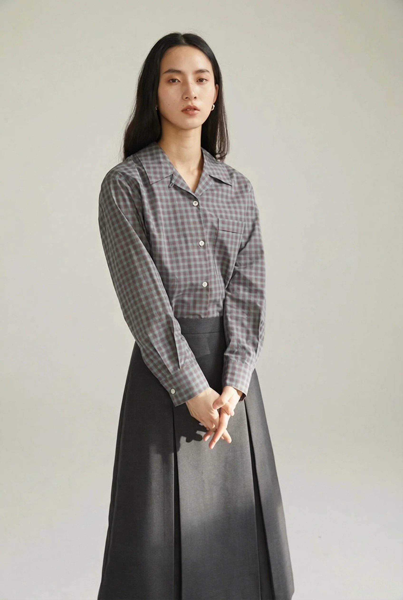 Olive Check Shirt - Image 3