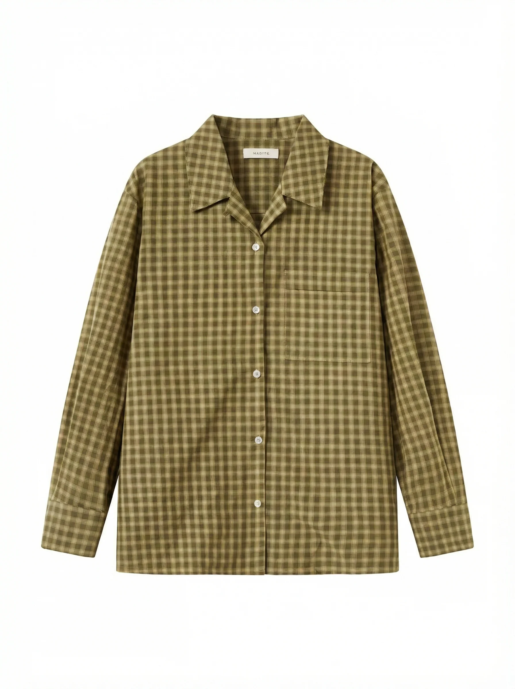 Olive Check Shirt - Image 8