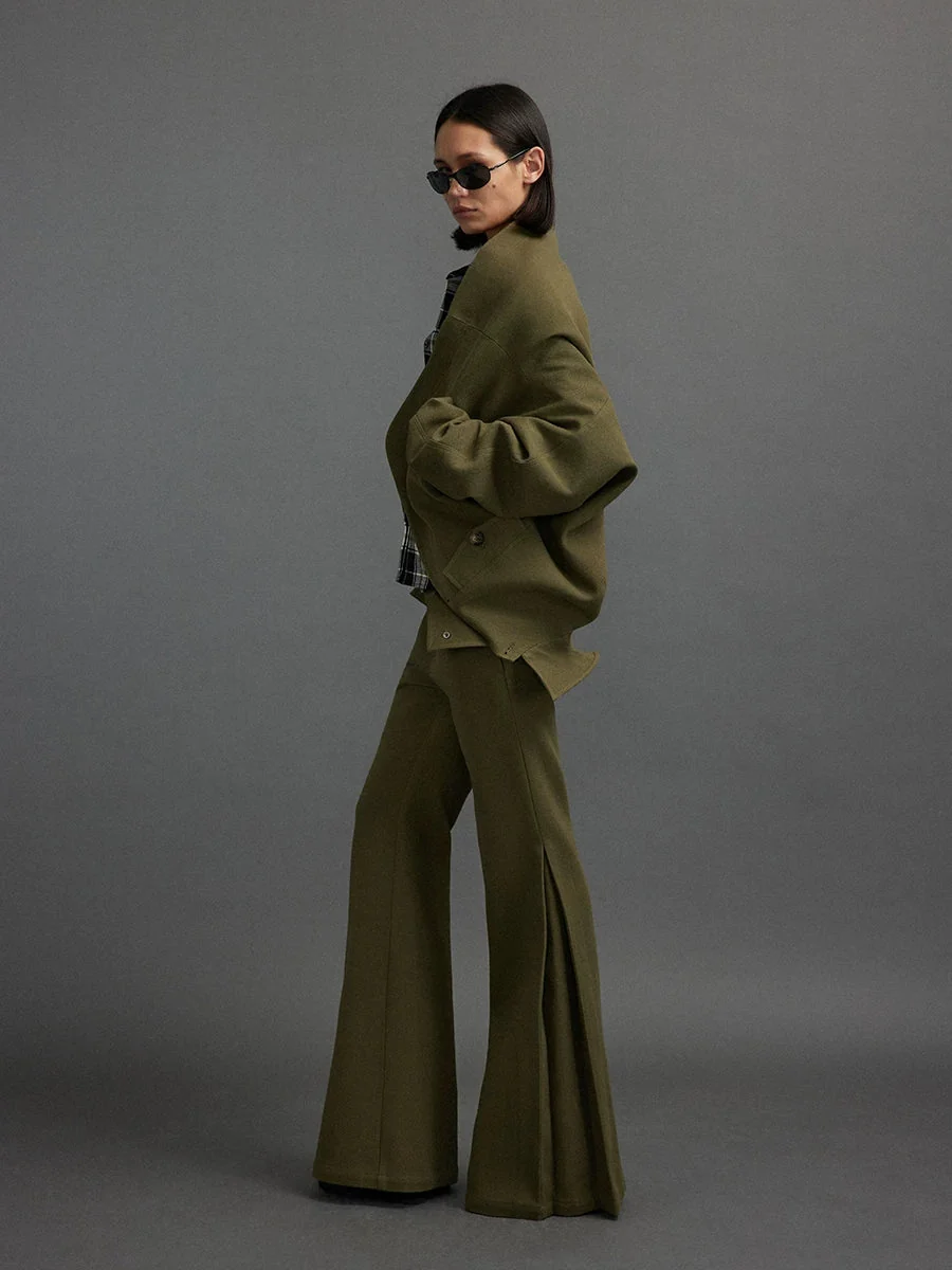 Olive Cropped Shacket - Image 4