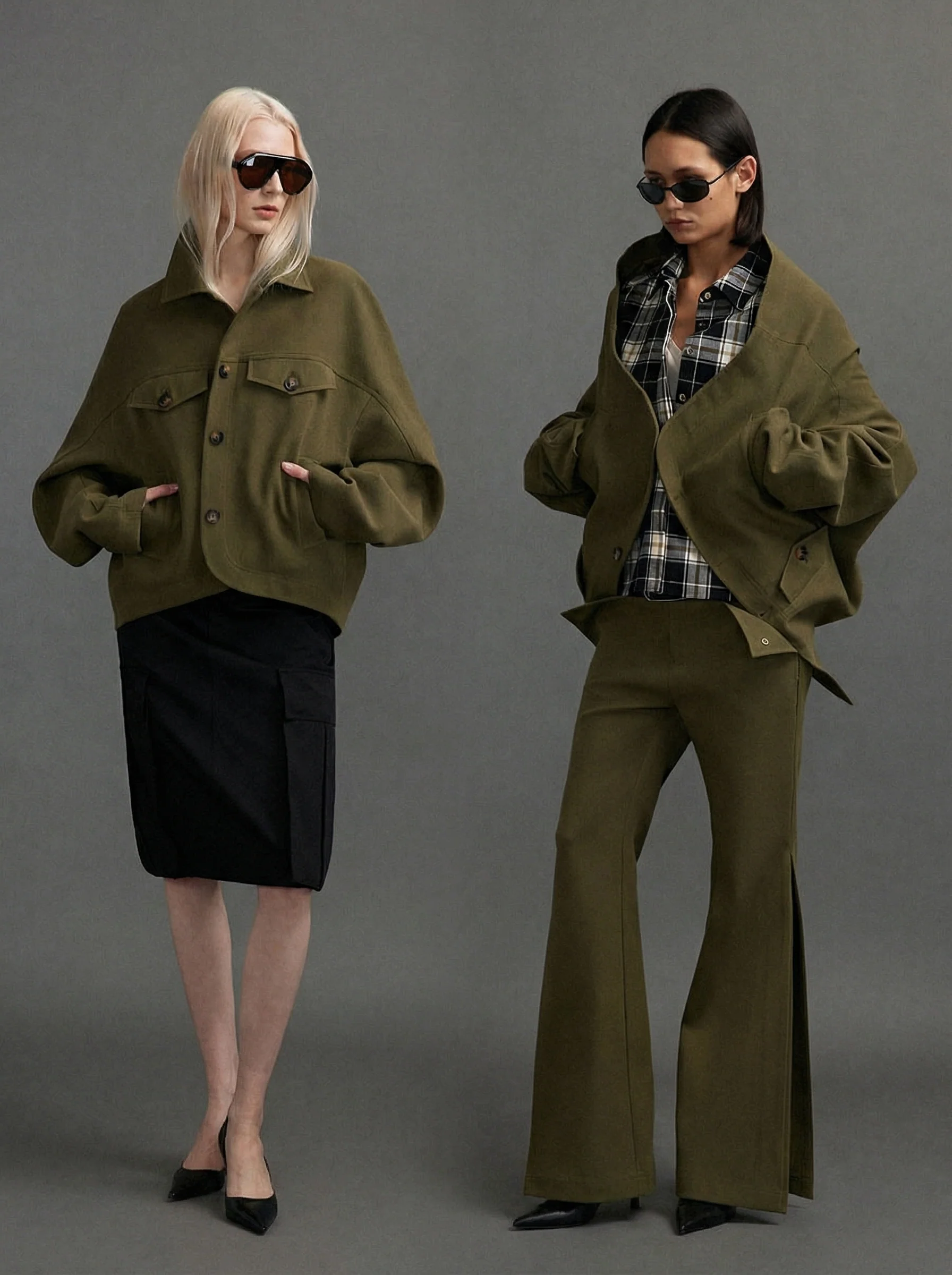 Olive Cropped Shacket - Image 5