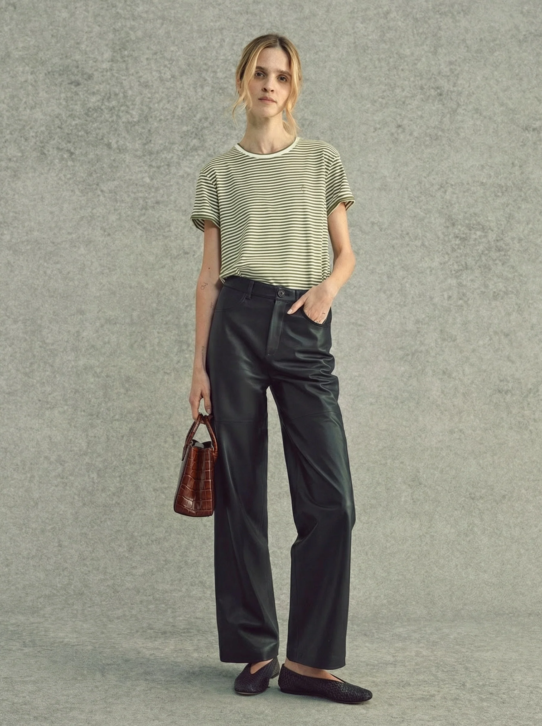 Olive Stripe Tee