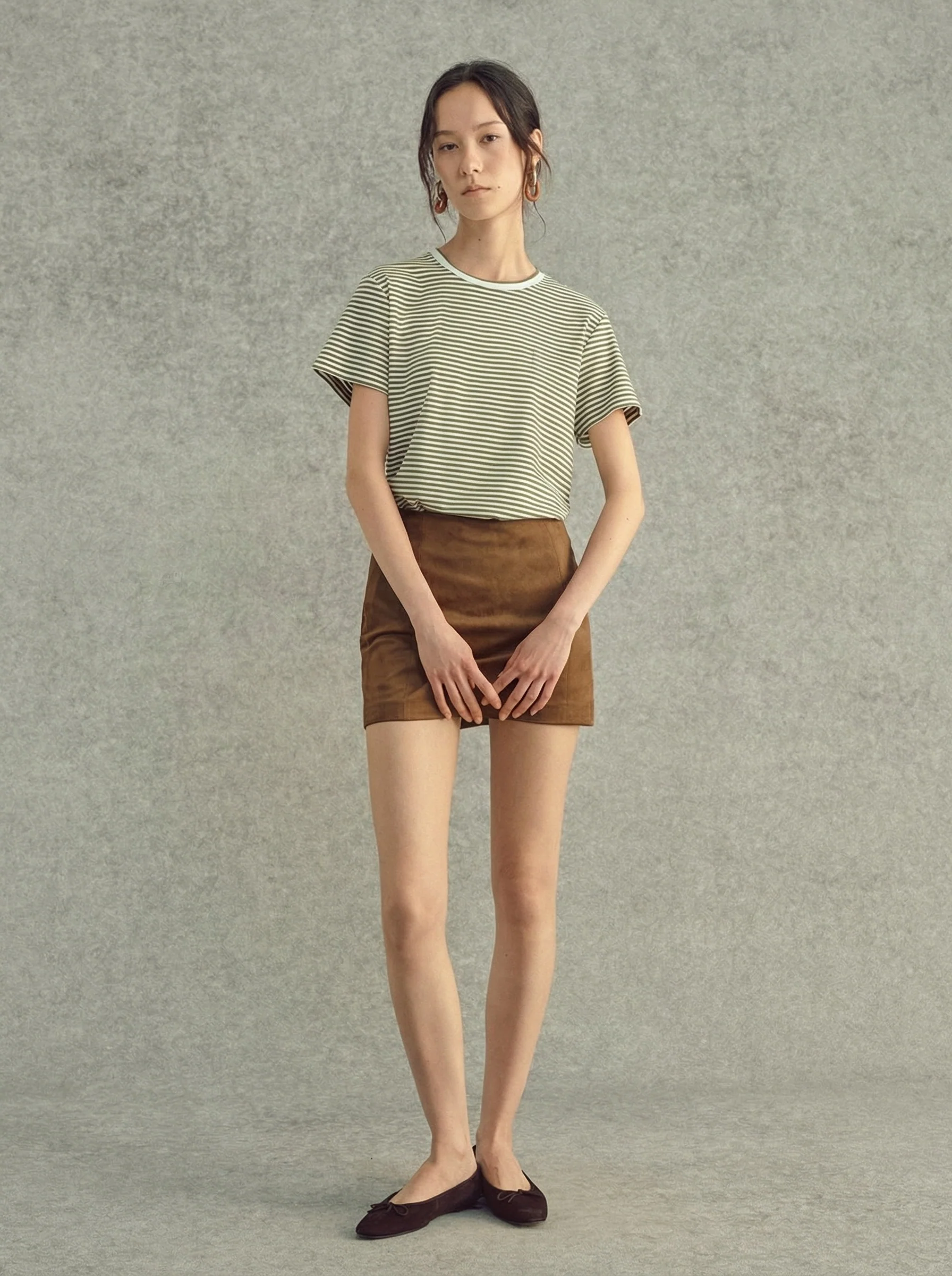 Olive Stripe Tee - Image 2