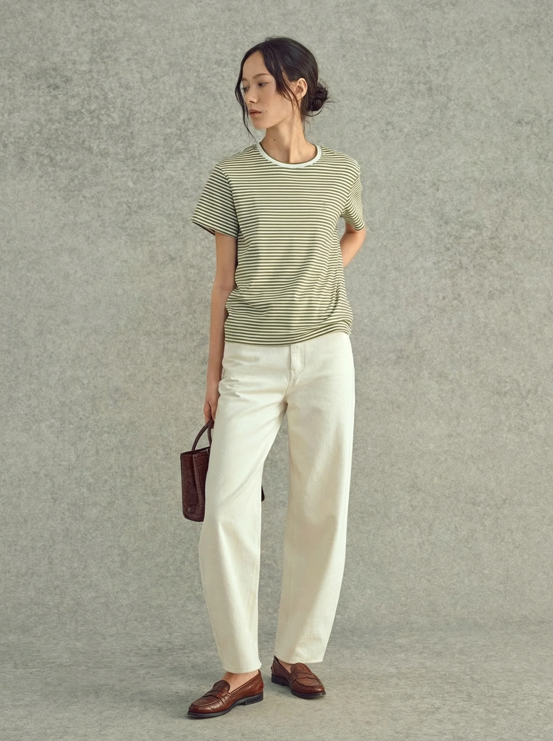 Olive Stripe Tee - Image 5