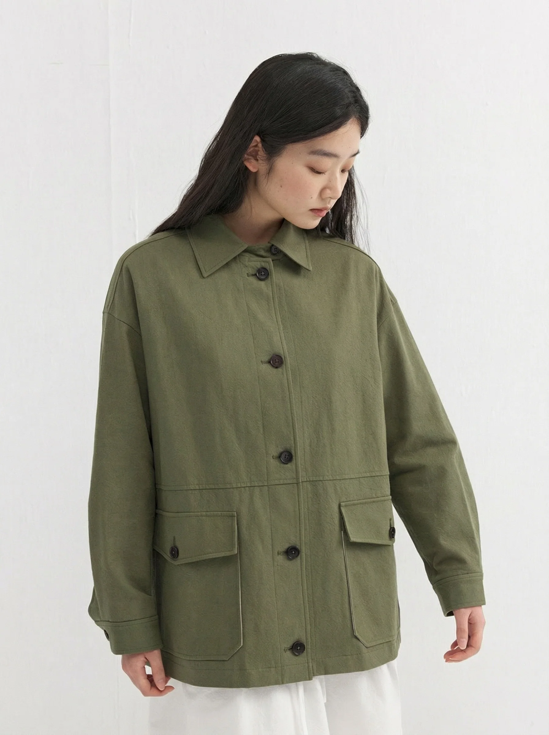 Olive Utility Jacket - Image 4
