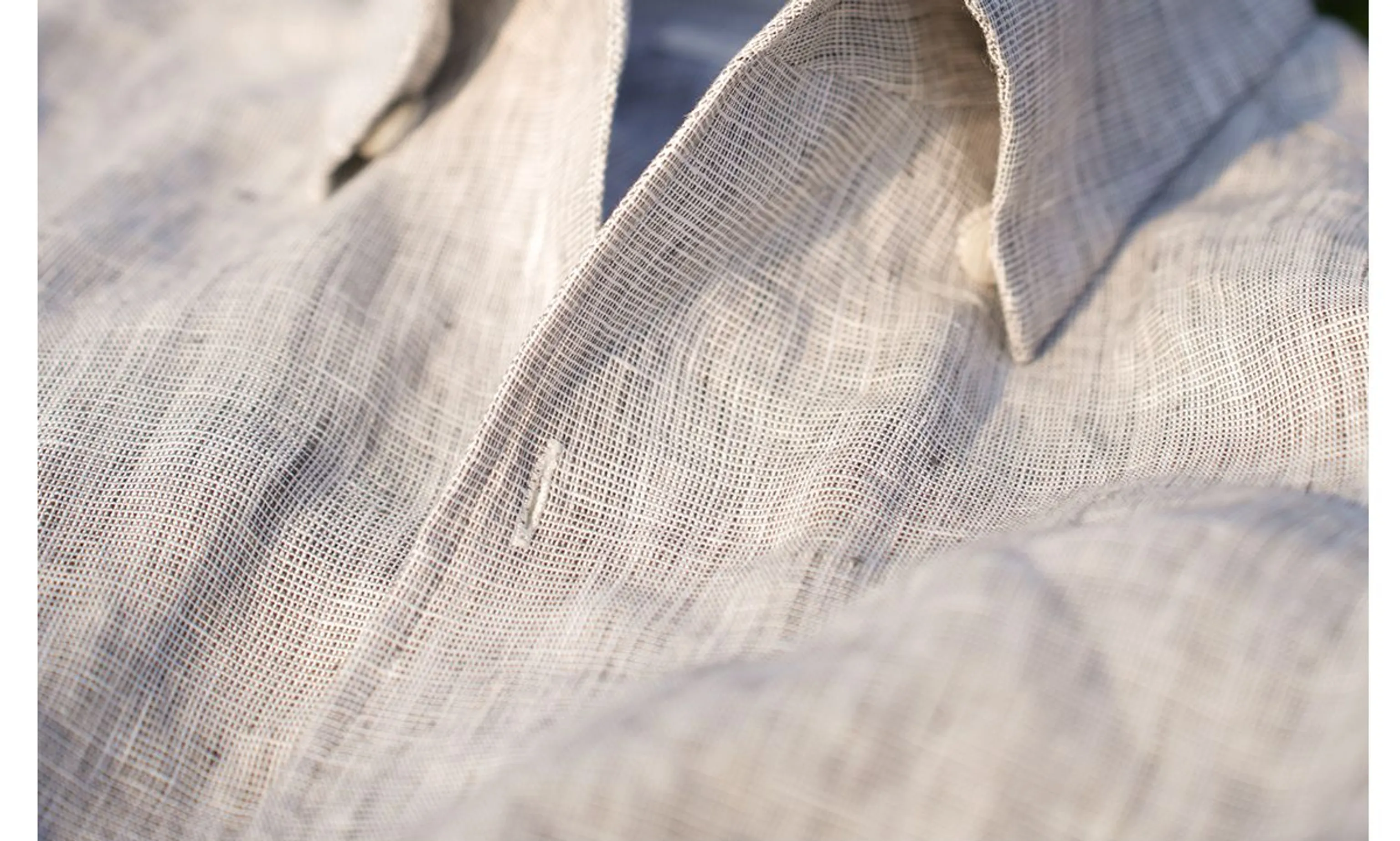 One-Piece Collar Linen Shirt - Image 5