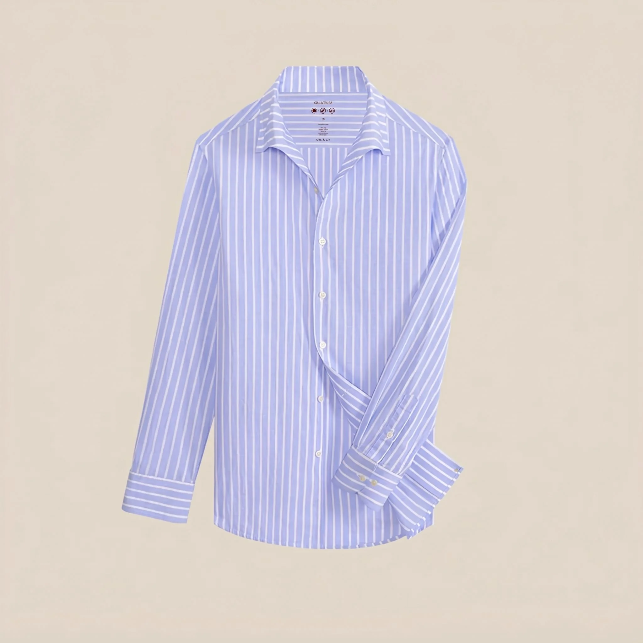 One-Piece Collar Striped Shirt - Image 6