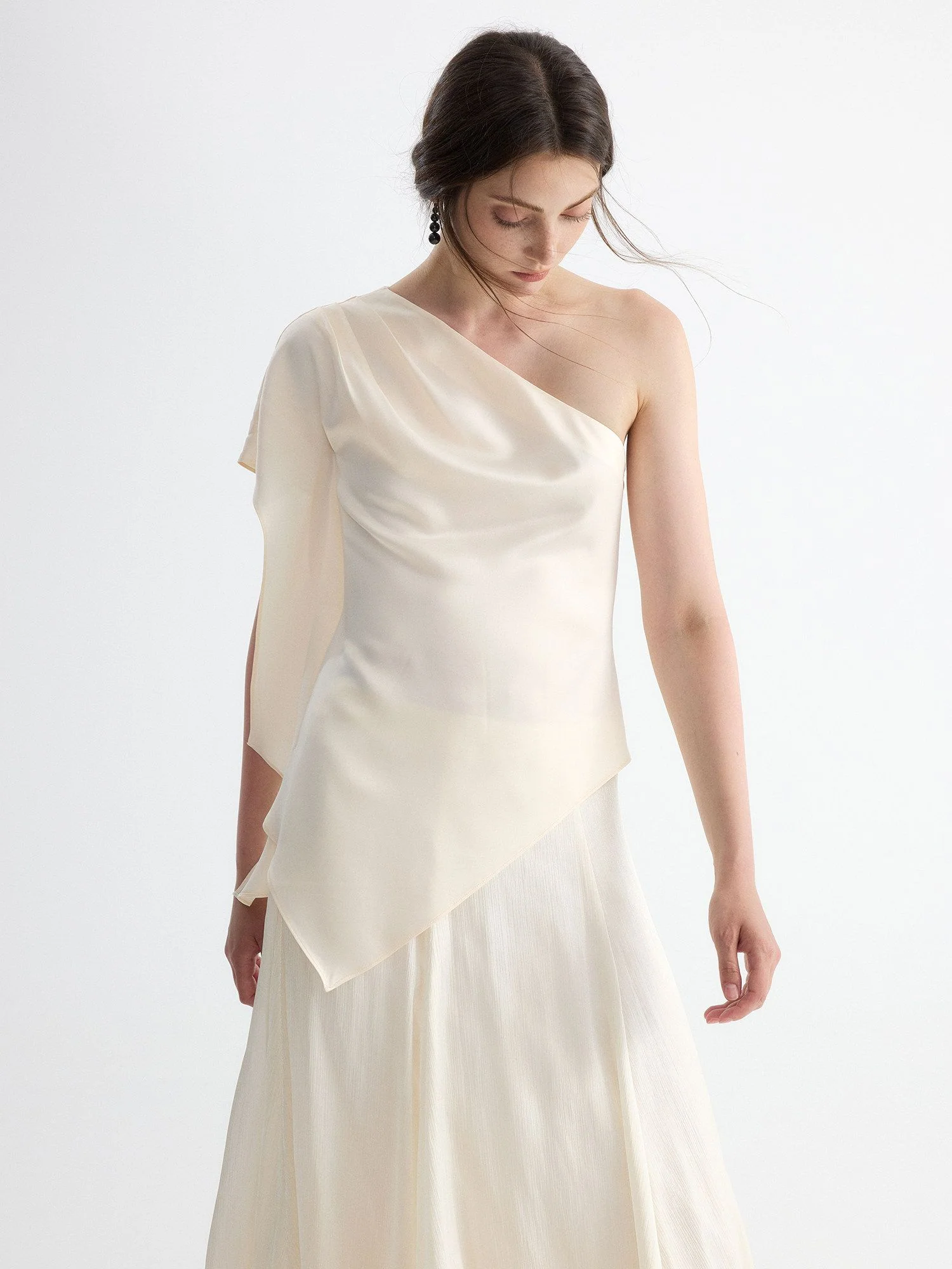 One-Shoulder Drape Top - Image 2