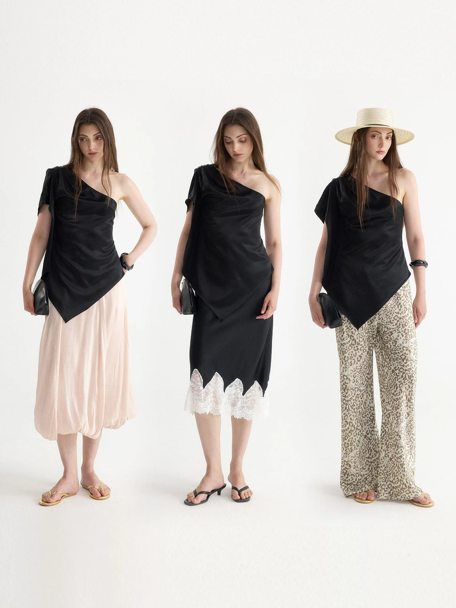 One-Shoulder Drape Top - Image 3