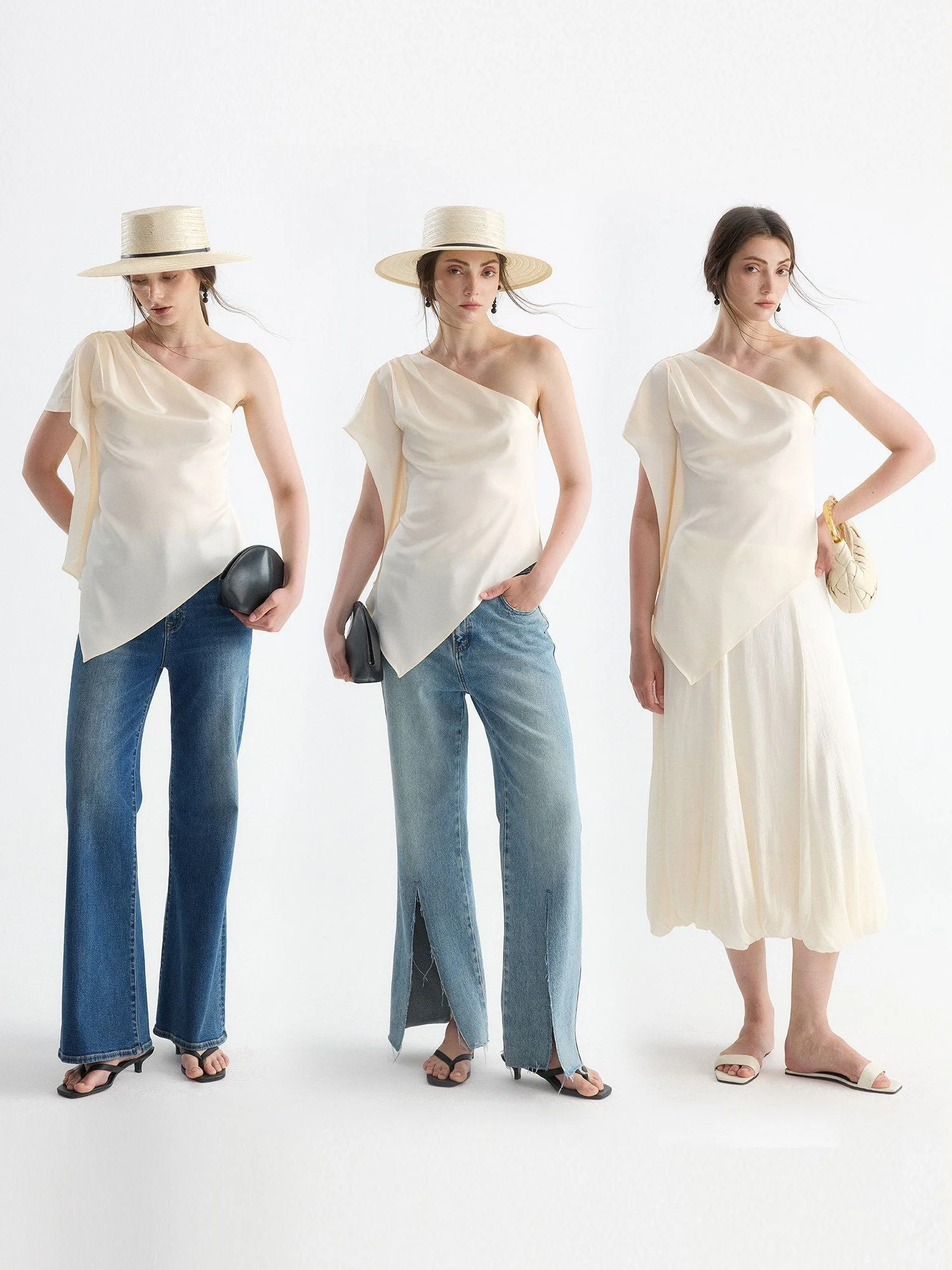 One-Shoulder Drape Top - Image 4