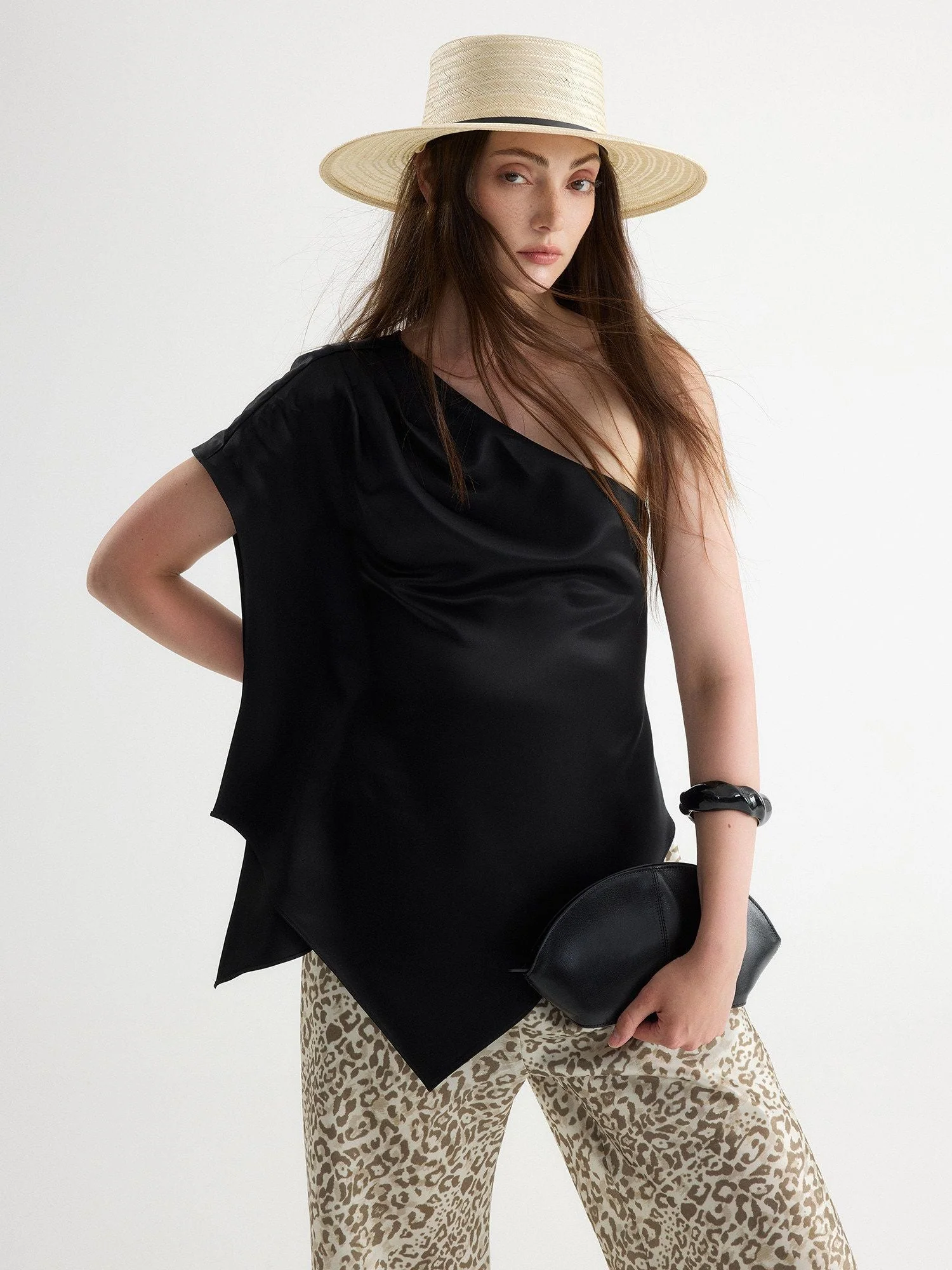 One-Shoulder Drape Top - Image 5