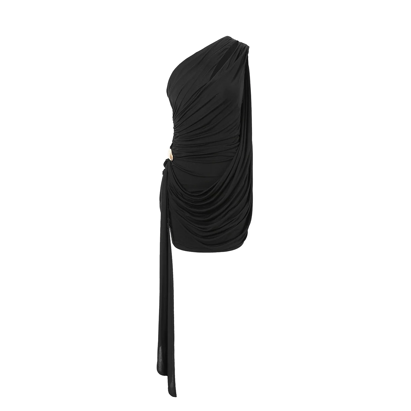 One-Shoulder Ruched Mini Dress - Image 6