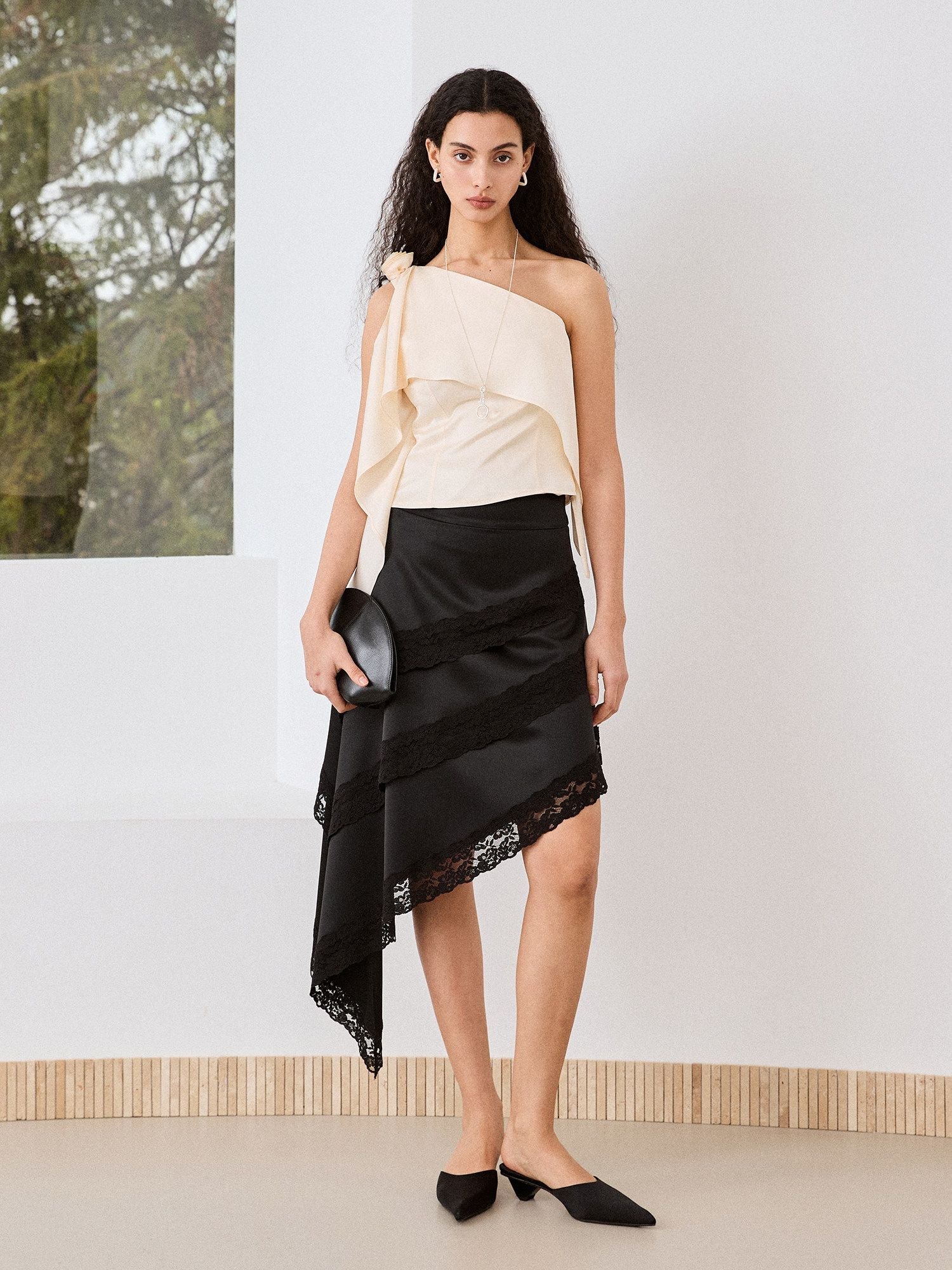 One-Shoulder Ruffle Top - Image 3
