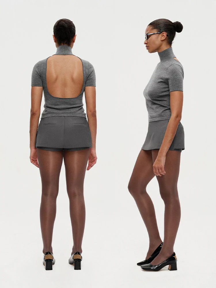 Open-Back Mockneck Top - Image 2