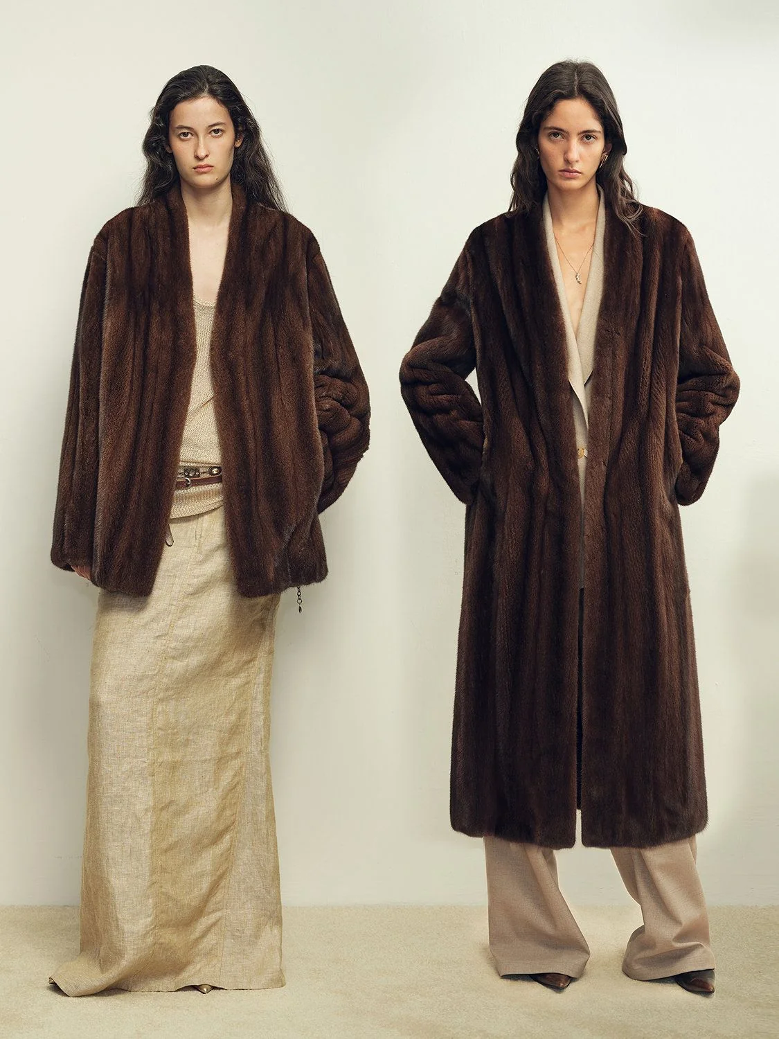 Open-Front Mink Coat