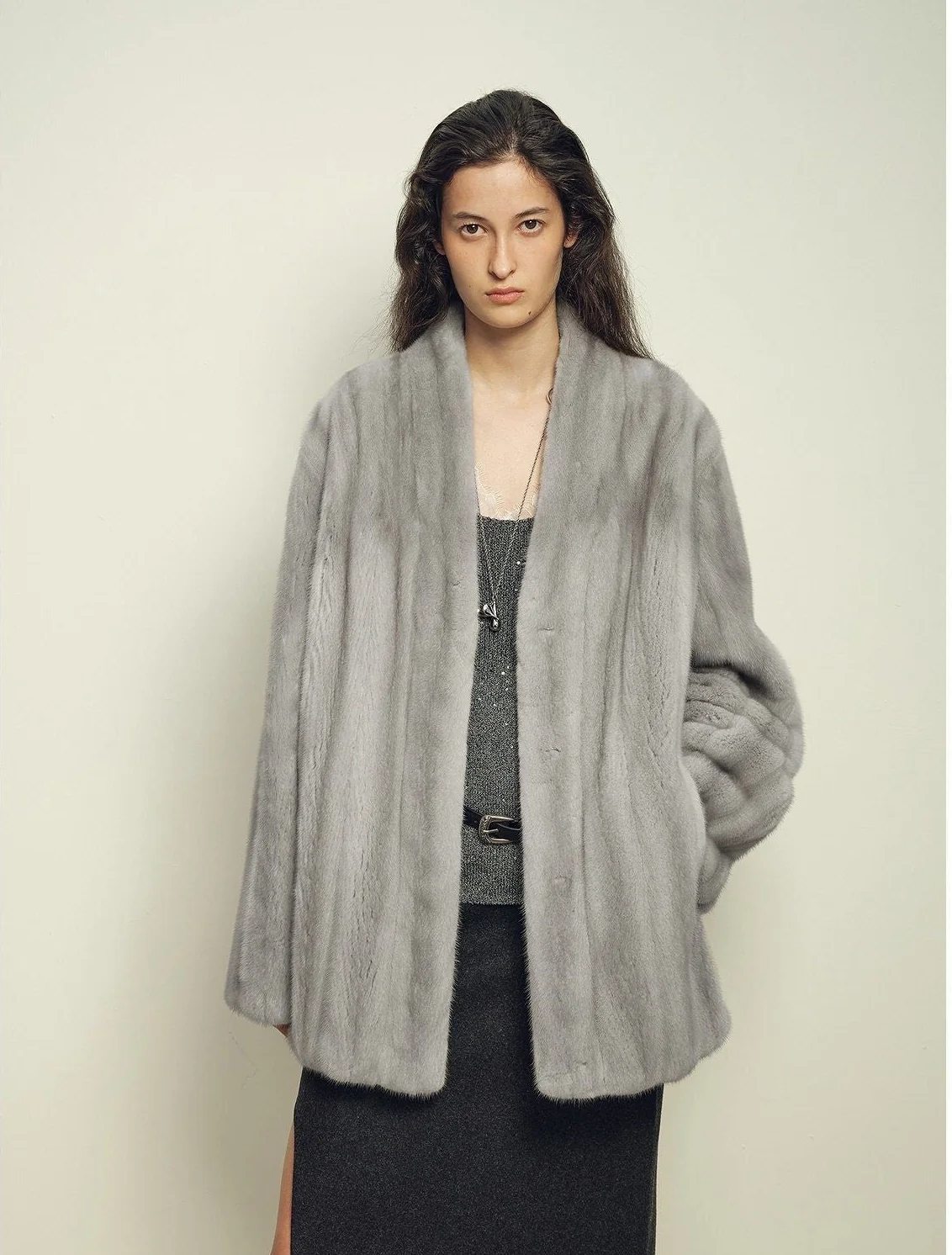 Open-Front Mink Coat - Image 12