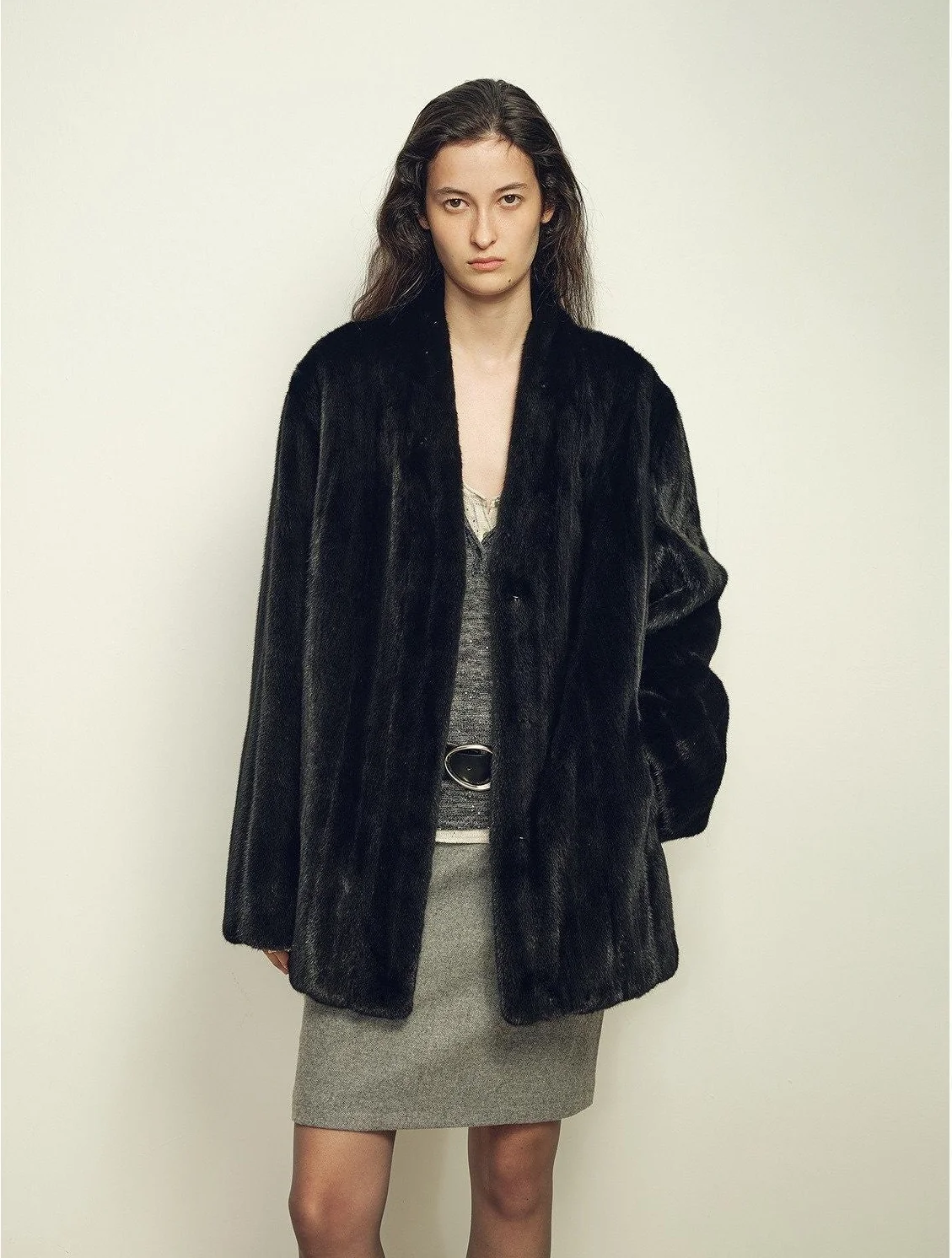 Open-Front Mink Coat - Image 15