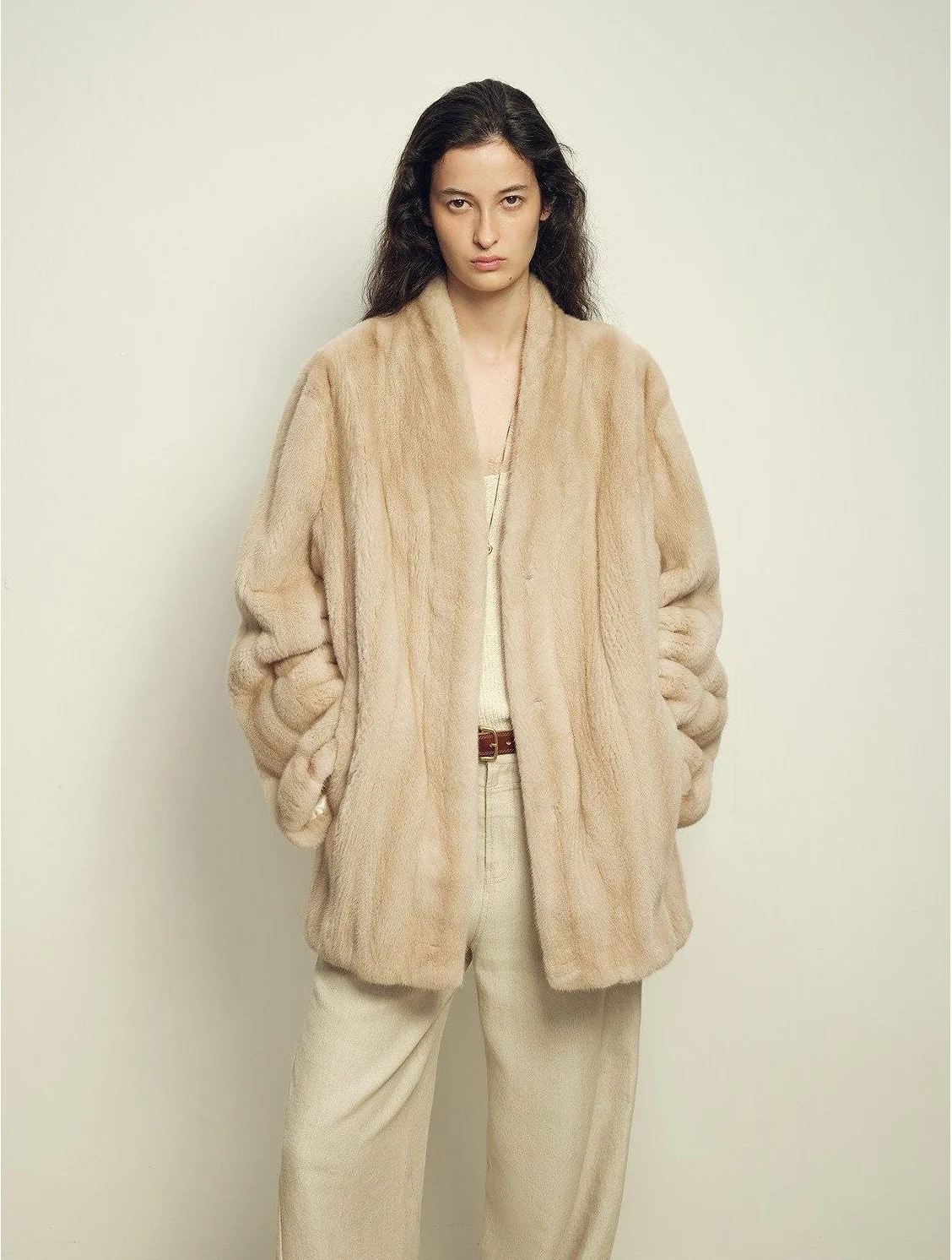 Open-Front Mink Coat - Image 16