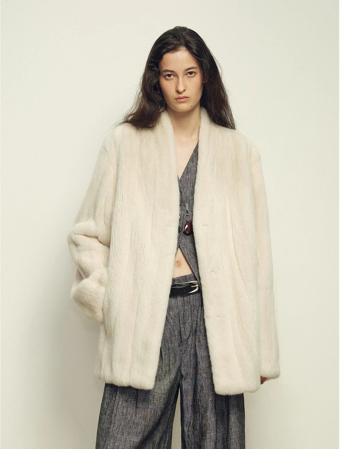 Open-Front Mink Coat - Image 17