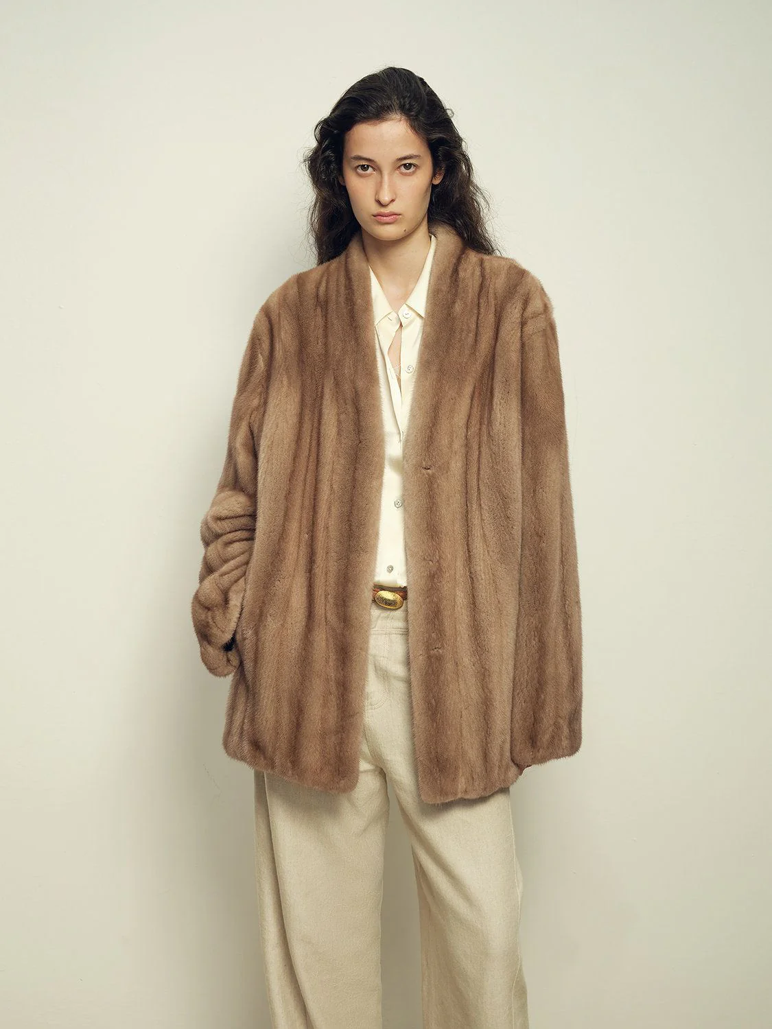 Open-Front Mink Coat - Image 3